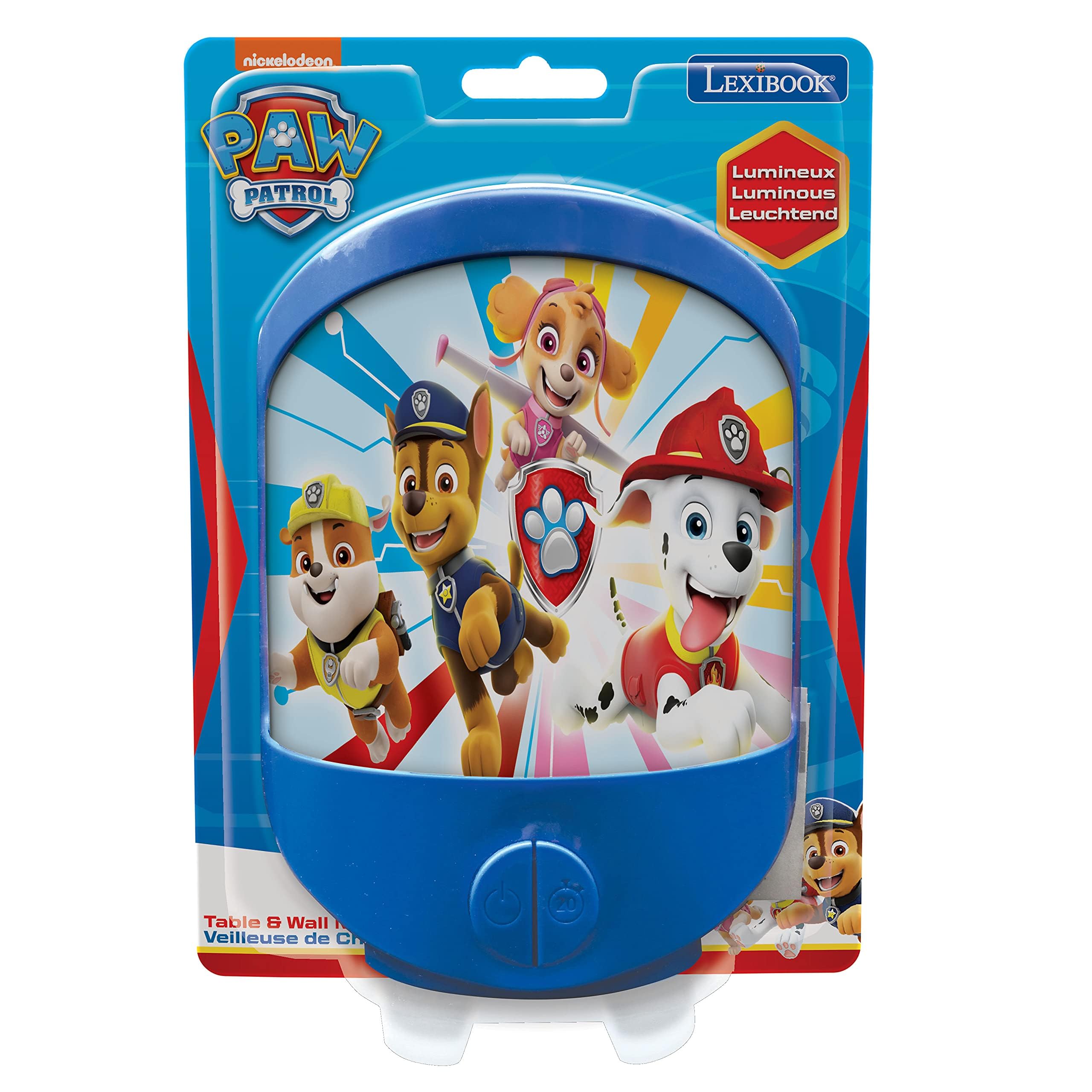 Lexibook NLJ20PA luce notturna LED Paw Patrol batteria cameretta