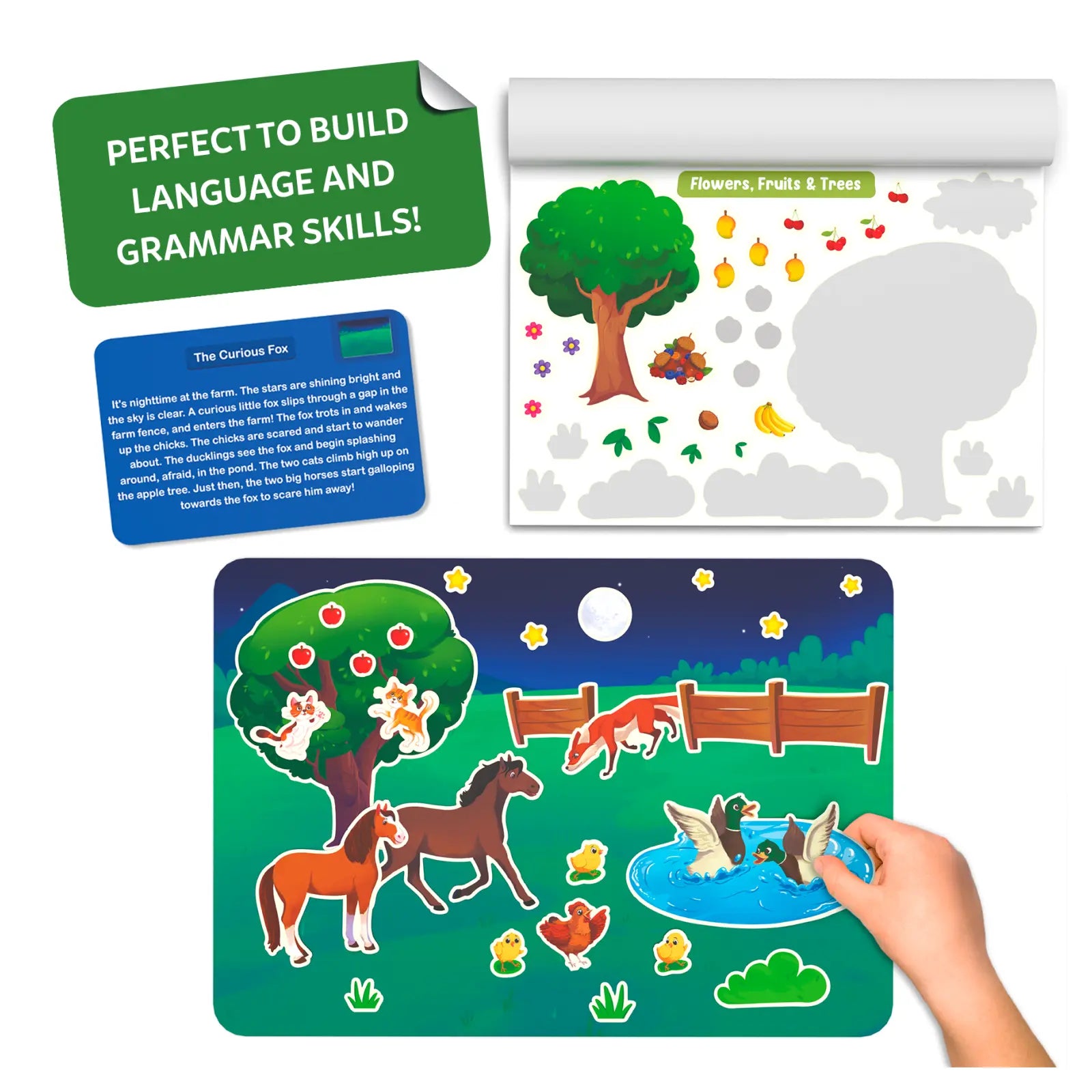 Skillmatics Sticker Stories gioco adesivi animali 3-7 anni