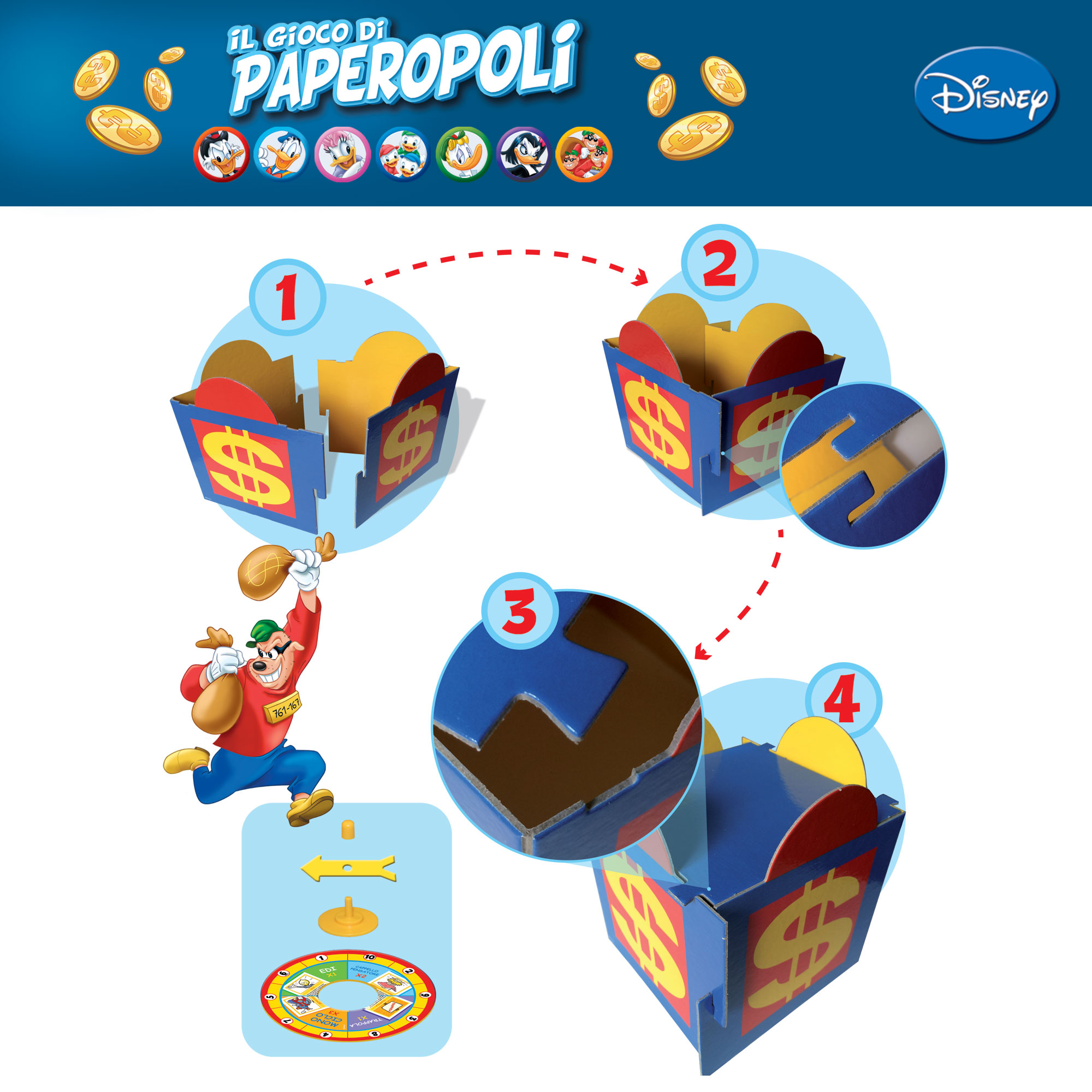 Lisciani Disney Gioco di Paperopoli gioco da tavolo strategico