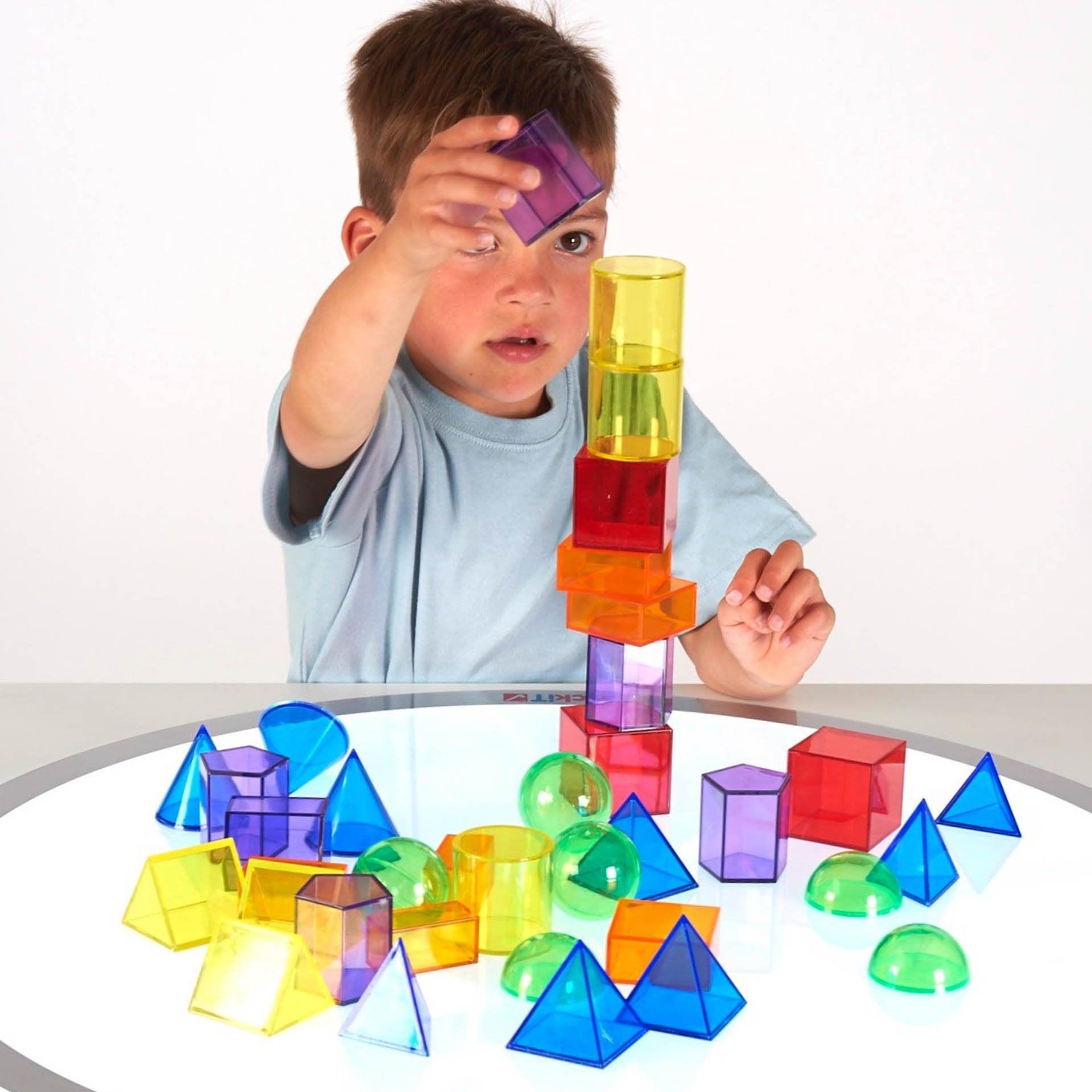 Tickit Translucent Geometric Shapes forme geometriche 36 pezzi acrilico