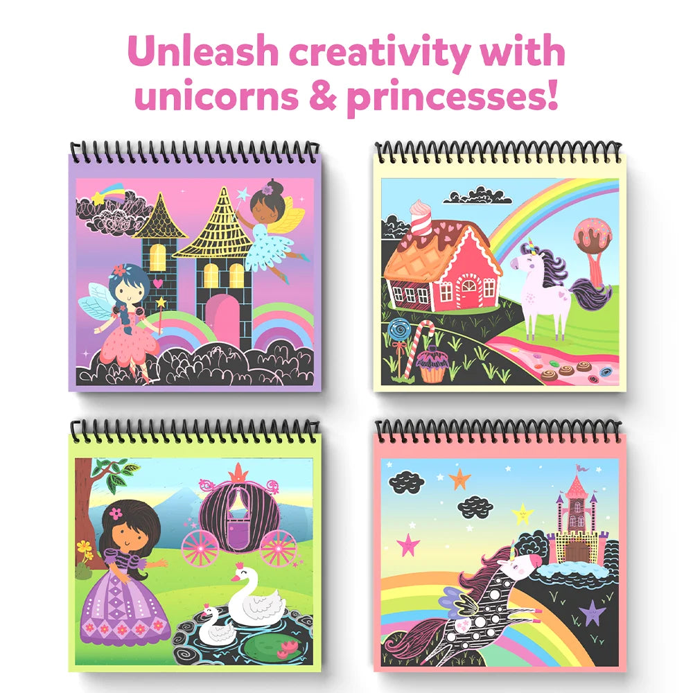 Skillmatics Magical Scratch Art Unicorns kit gratta 3-8 anni