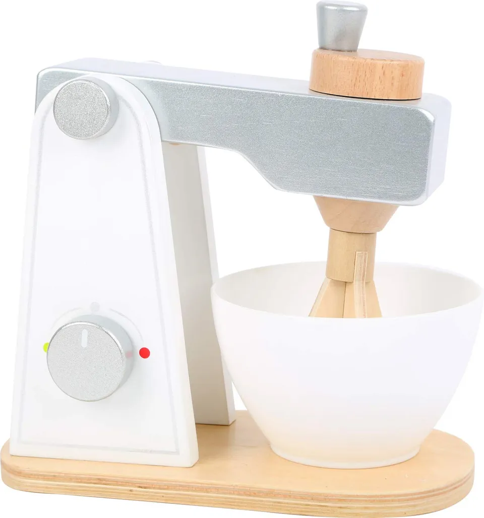 smallfoot 10595 sbattitore cucina bambini legno con ciotola