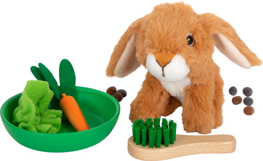smallfoot Conigliera conigliera giocattolo legno con peluche