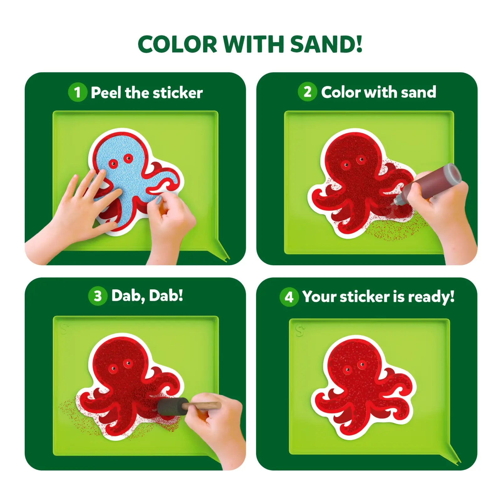 Skillmatics Sand-Tastic Animals kit sabbia colorata 4-10 anni