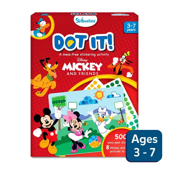 Skillmatics Dot it! Mickey and Friends gioco adesivi 8 immagini