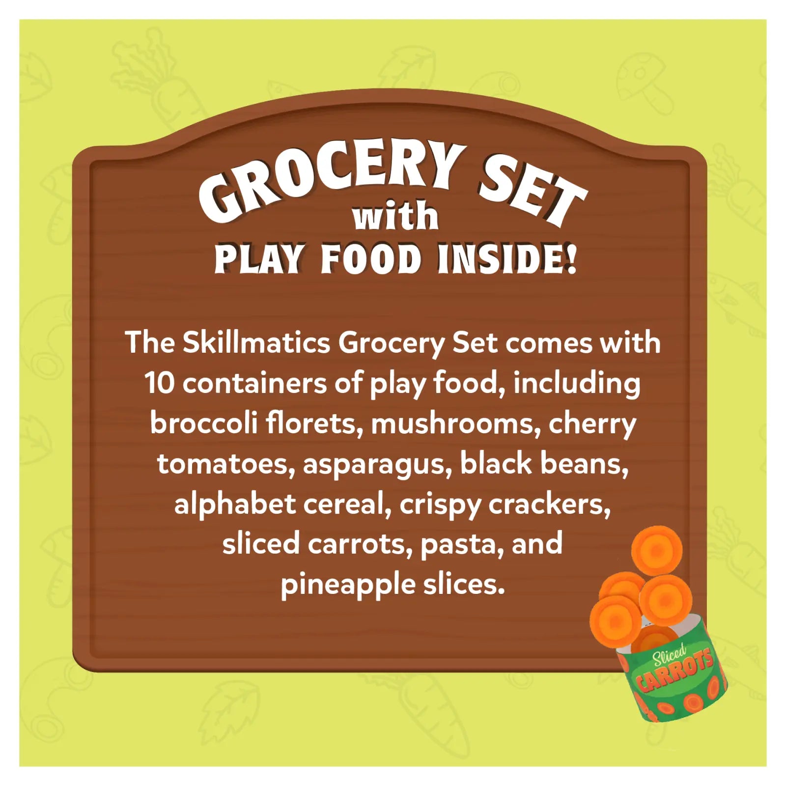 Skillmatics Grocery Set cibo giocattolo 100 pezzi 3-7 anni