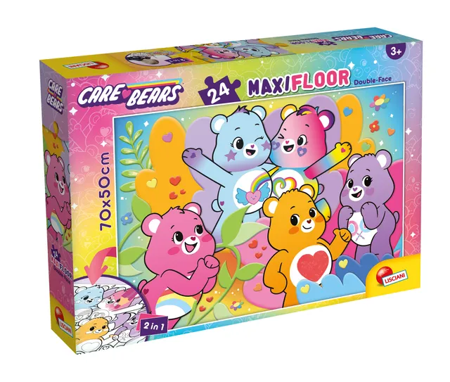 Lisciani Care Bears Double Face puzzle maxi 24 pezzi da colorare