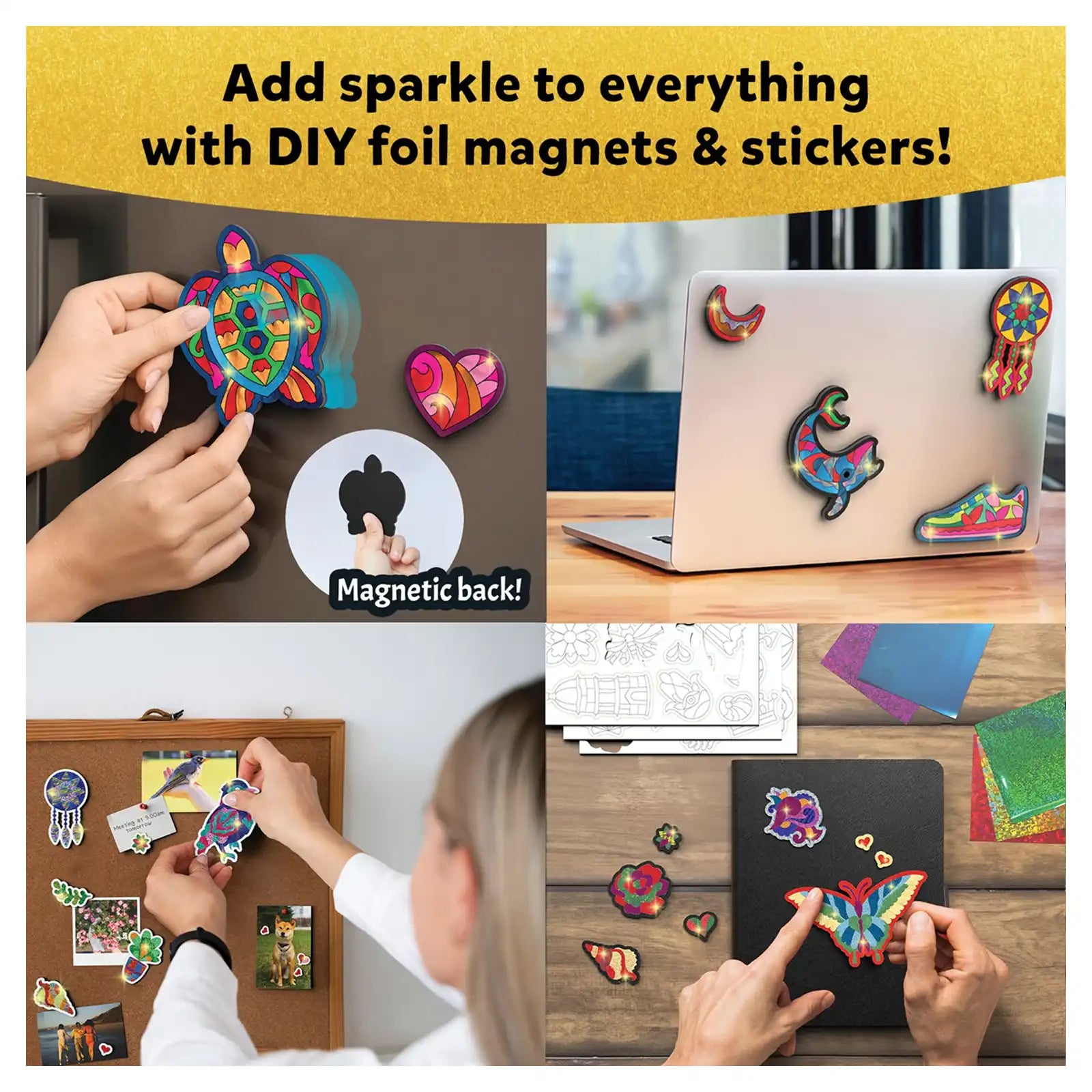 Skillmatics Foil Fun Pretty Patterns kit creativo senza sporcare 7+