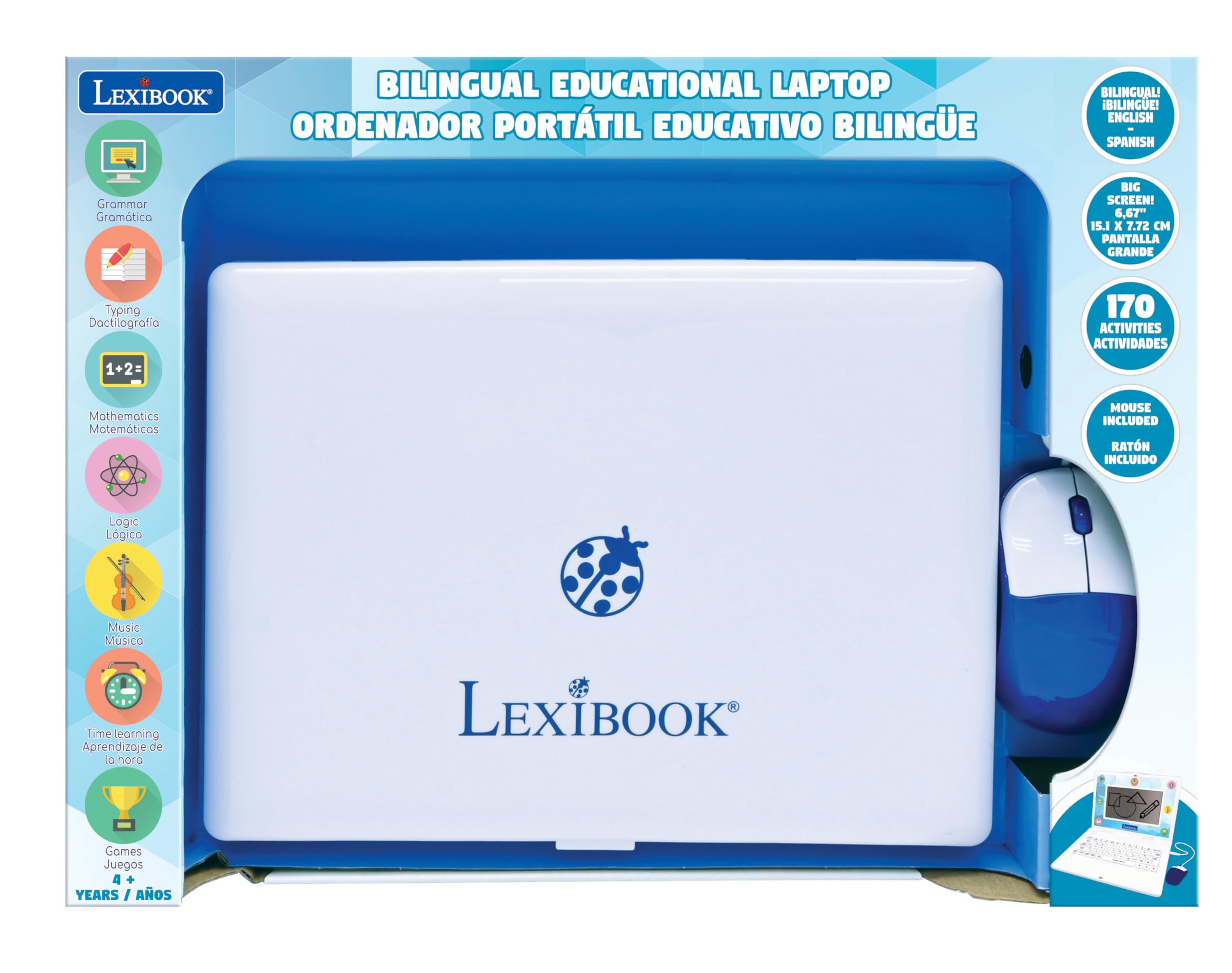 Lexibook JC599i2 Laptop bilingue 170 attività bianco blu