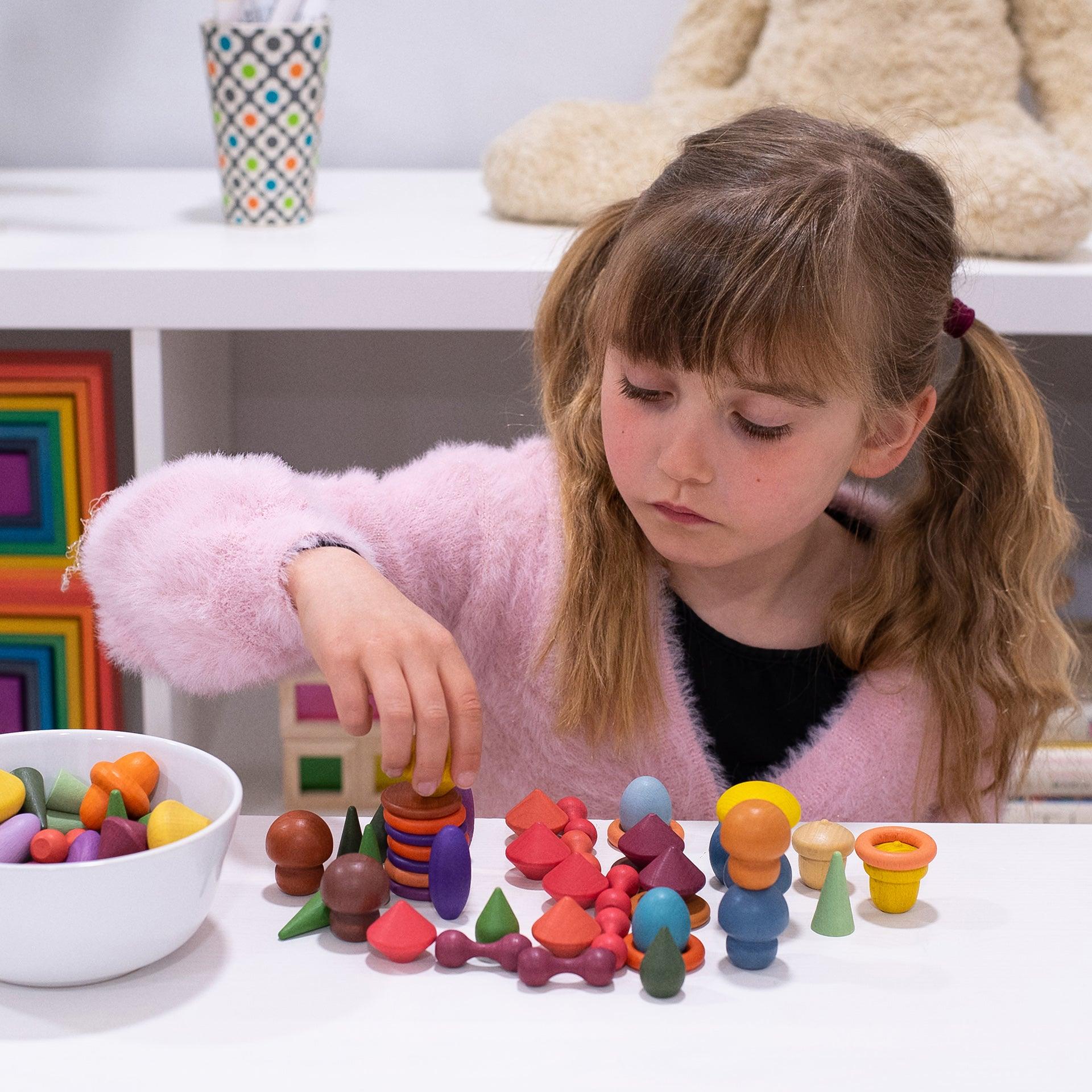Tickit Wooden Treasures Starter Set tesori legno colori