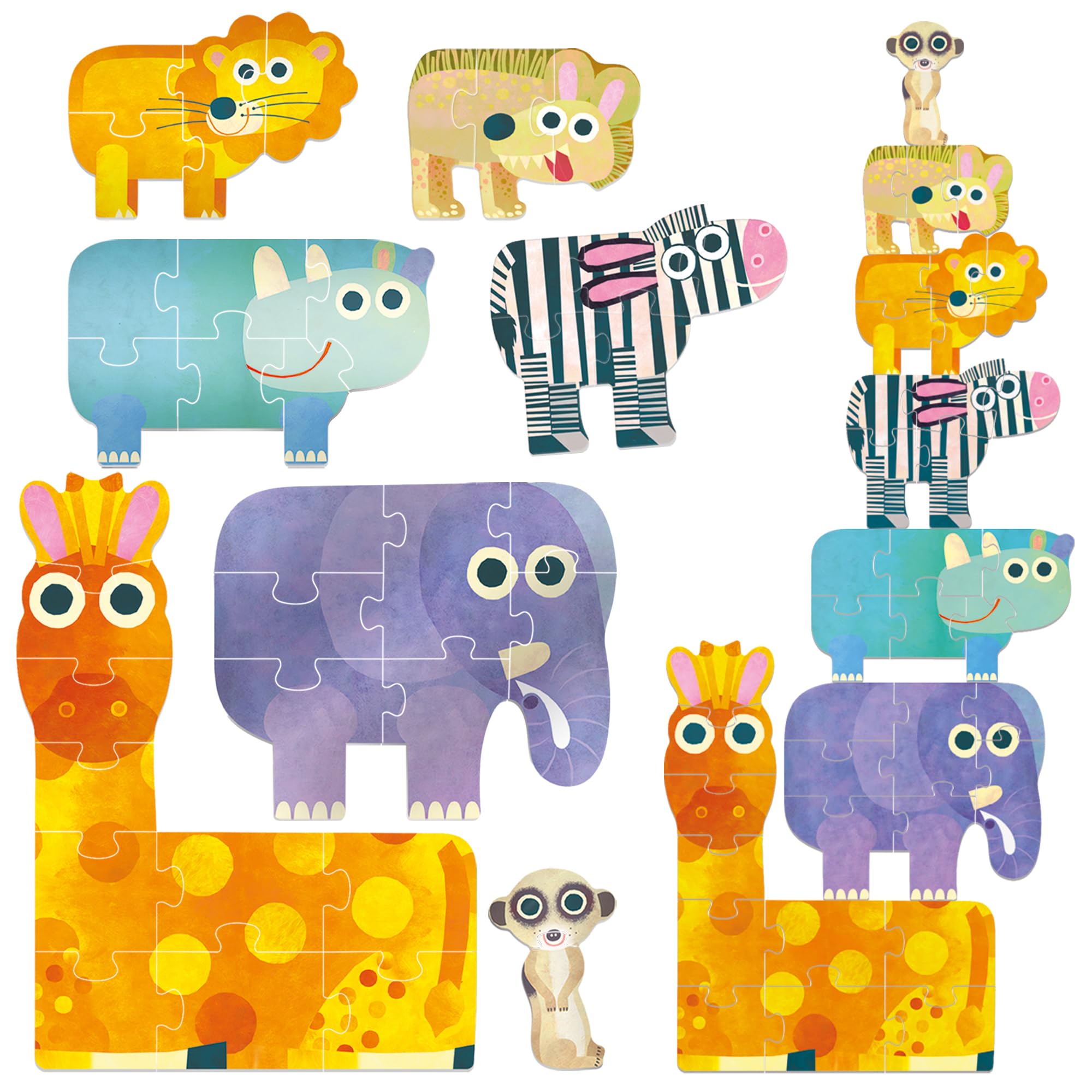 Headu Giant Progressive Savannah puzzle 7 livelli 2+ anni
