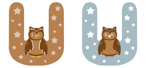 smallfoot 12528 Lettera in Legno U Gufo Set da 12