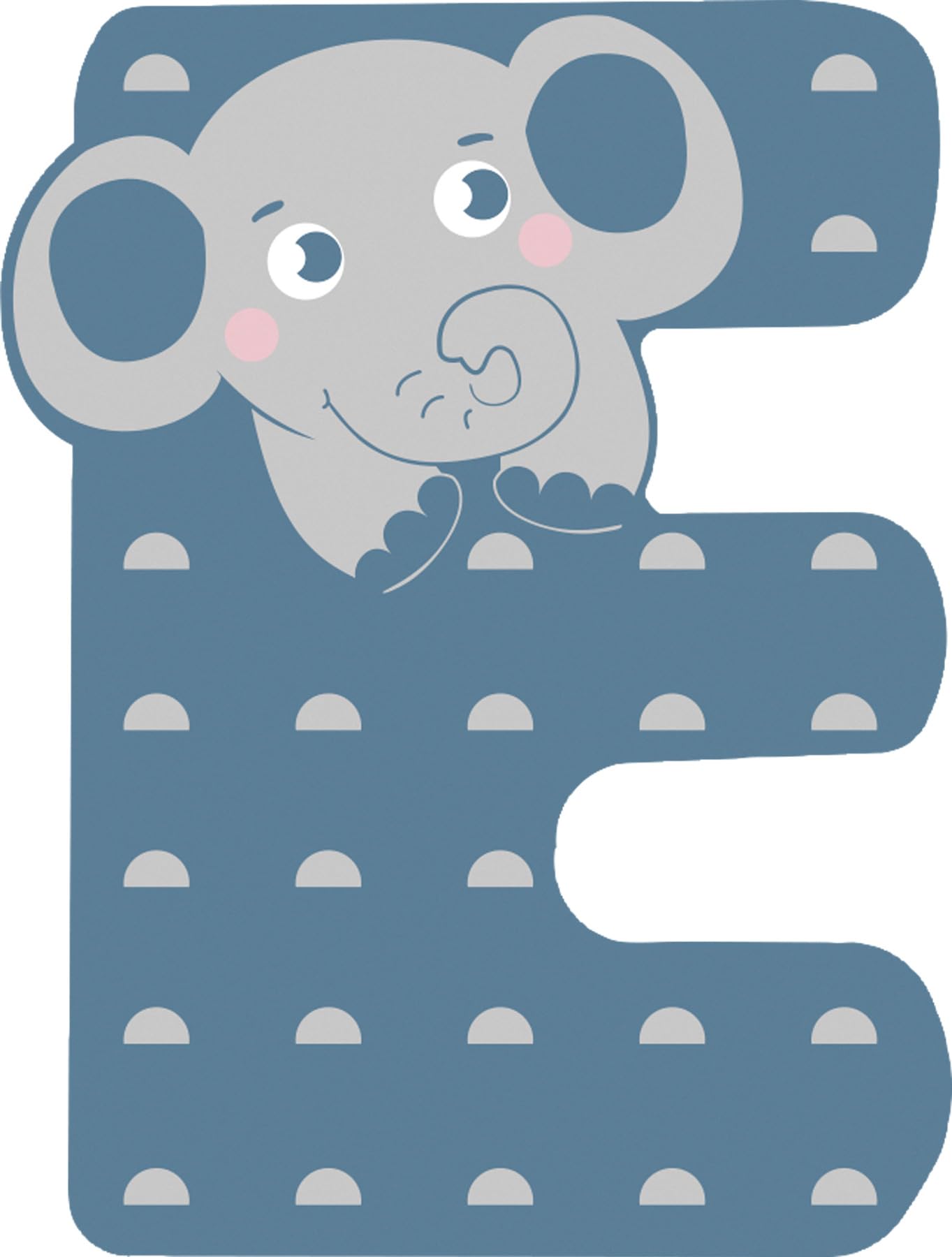 smallfoot Lettere Legno 12512 lettera cameretta E elefante 12 pezzi