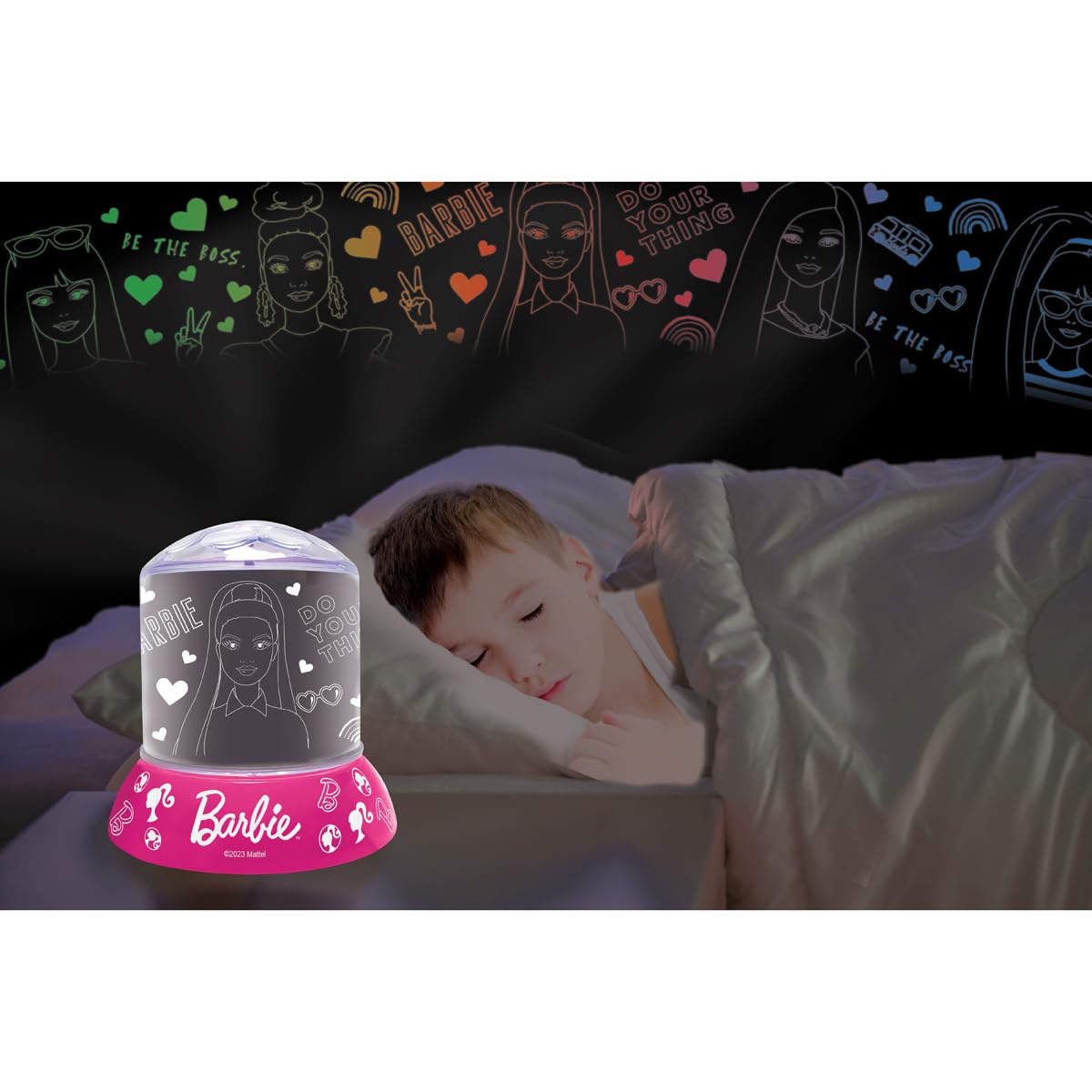 Lexibook Barbie NLJ035BB lampada proiezione rosa ricaricabile