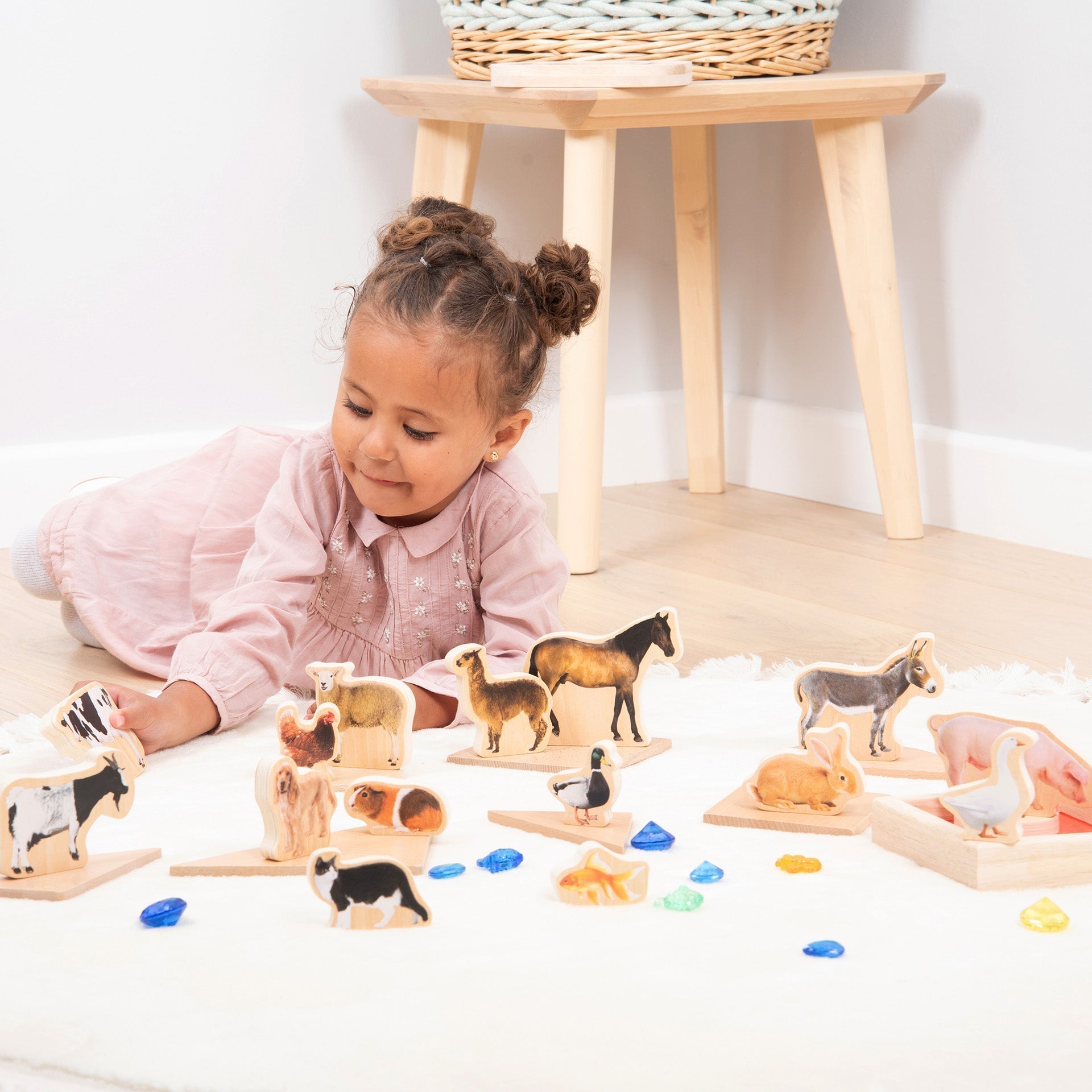Tickit Wooden Domestic blocchi animali 15 pezzi