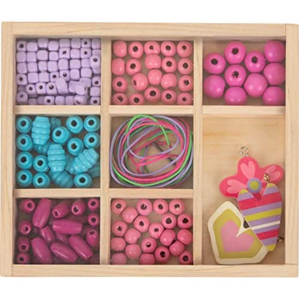 smallfoot 11726 perline da infilare legno multicolore
