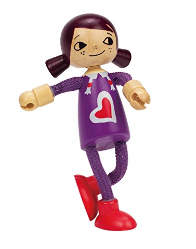 Hape Famiglia Moderna Bambola Legno Figlia Vestito Viola