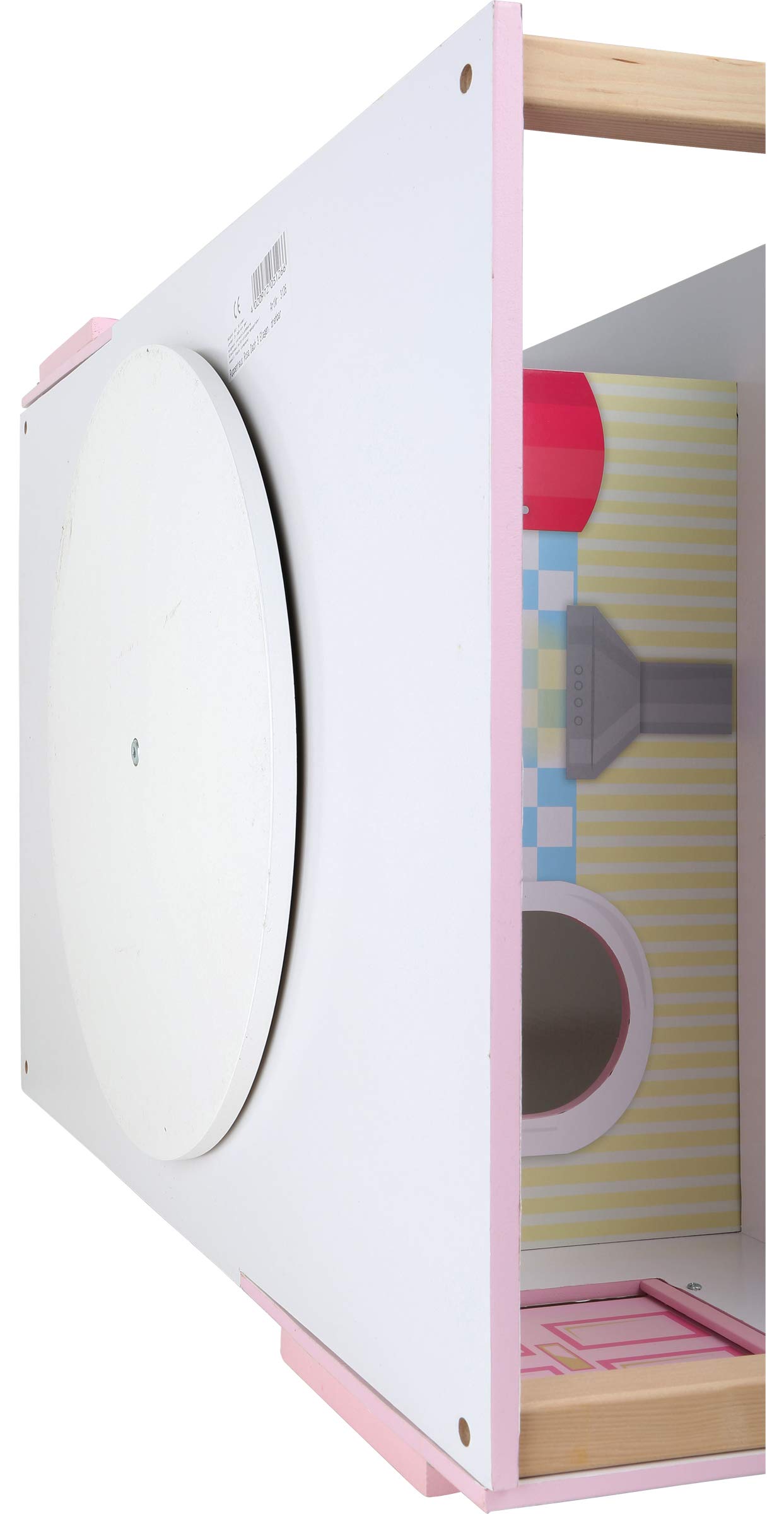 smallfoot 3126 casa bambole tetto rosa 3 piani 21 mobili