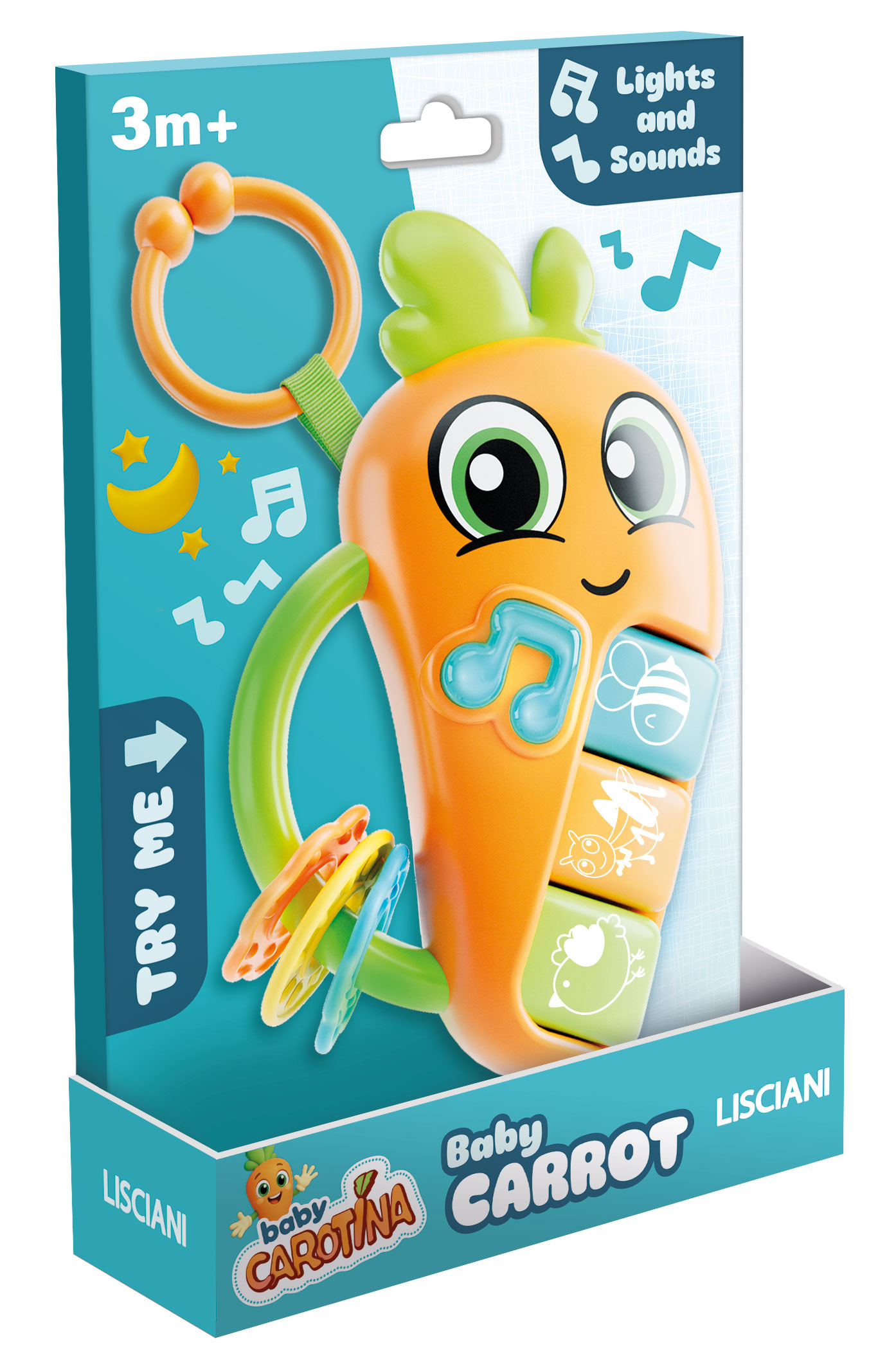 Lisciani Carotina Baby Carrot sonaglio musicale neonati