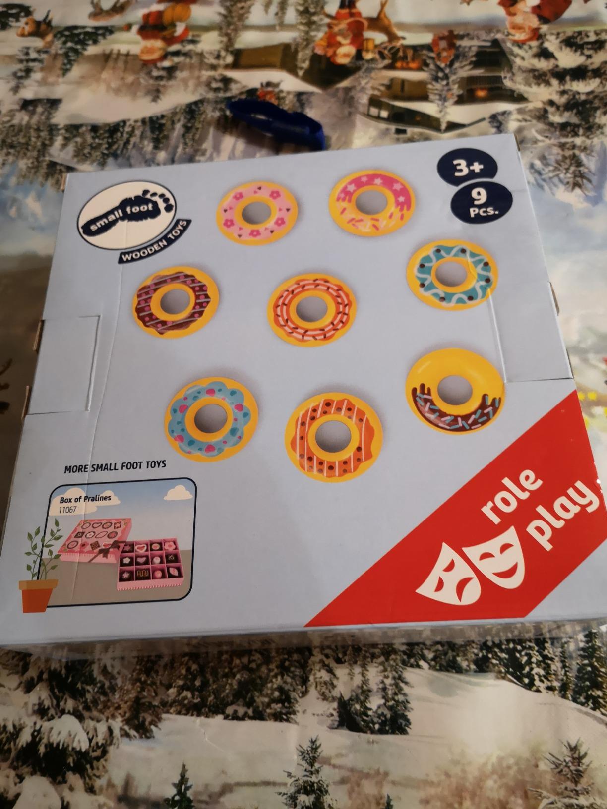 smallfoot 11069 donut giocattolo 8 pezzi legno