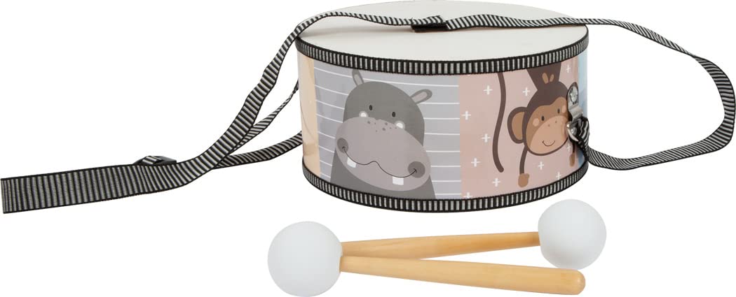 smallfoot 11952 tamburo bambini animali safari legno
