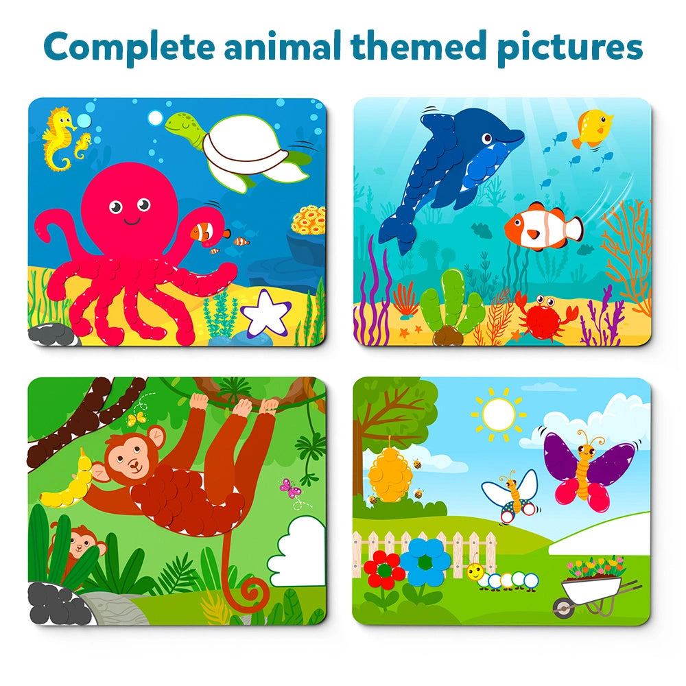 Skillmatics Dot It Animals kit adesivi 500 sticker senza colla