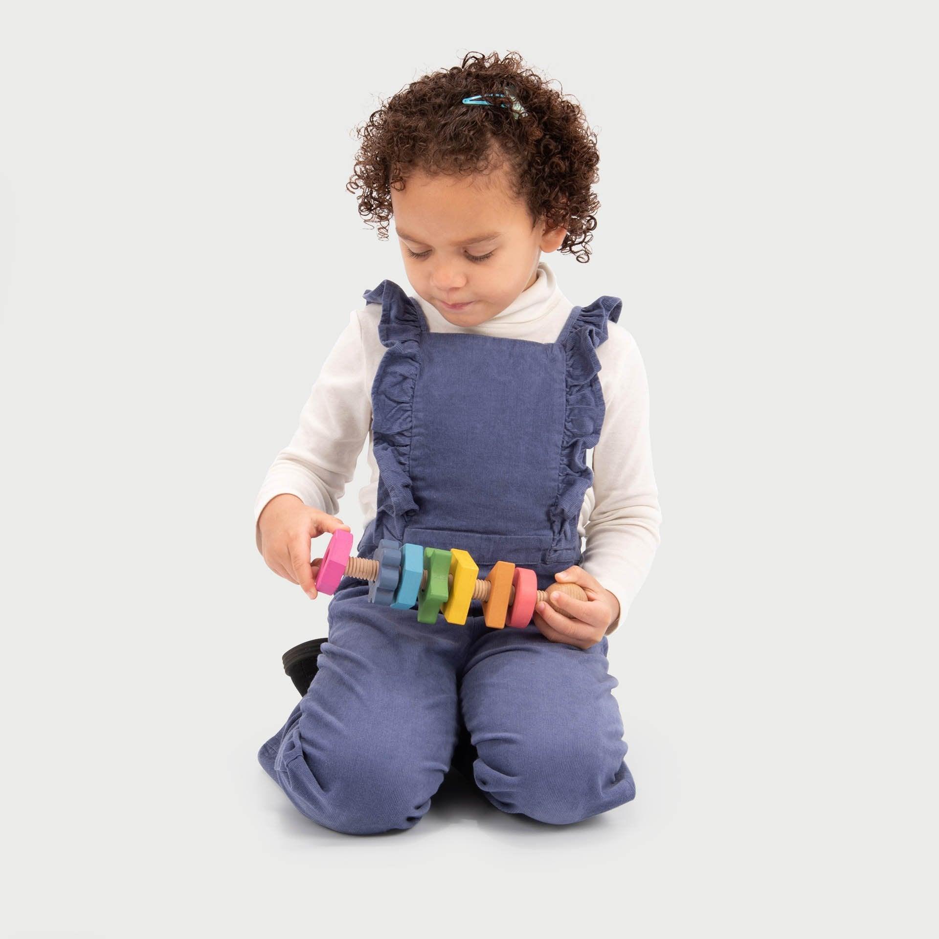 Tickit Rainbow Shape Twister Gioco Legno da Avvitare 7 Forme