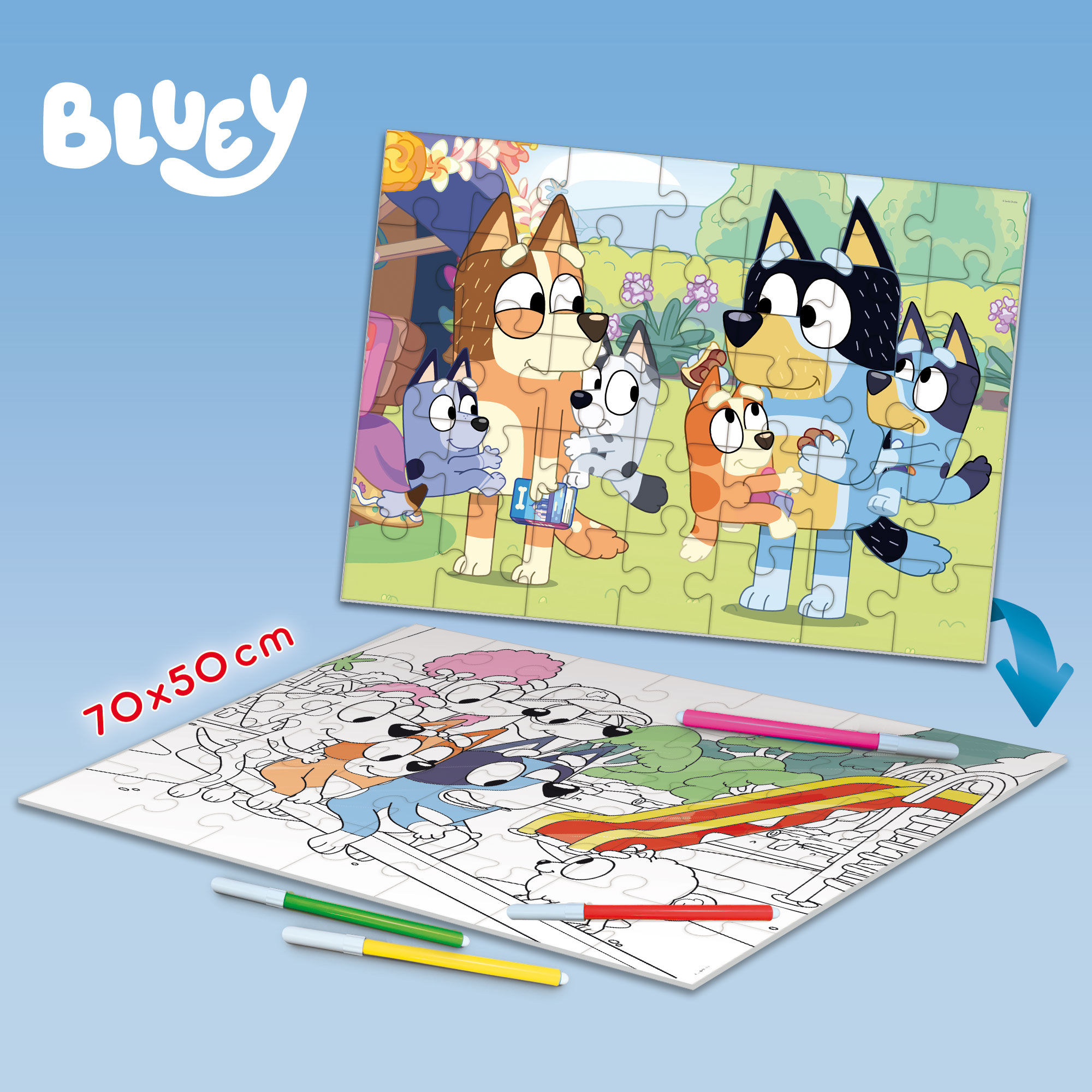 Lisciani Bluey Puzzle Maxifloor 35 puzzle double-face 35 pezzi