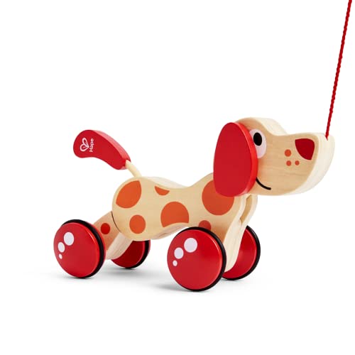Hape Pepe cane trainabile legno con cordino dai 12 mesi
