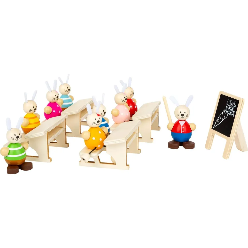 smallfoot Scuola dei Conigli gioco ruolo legno 14 pezzi