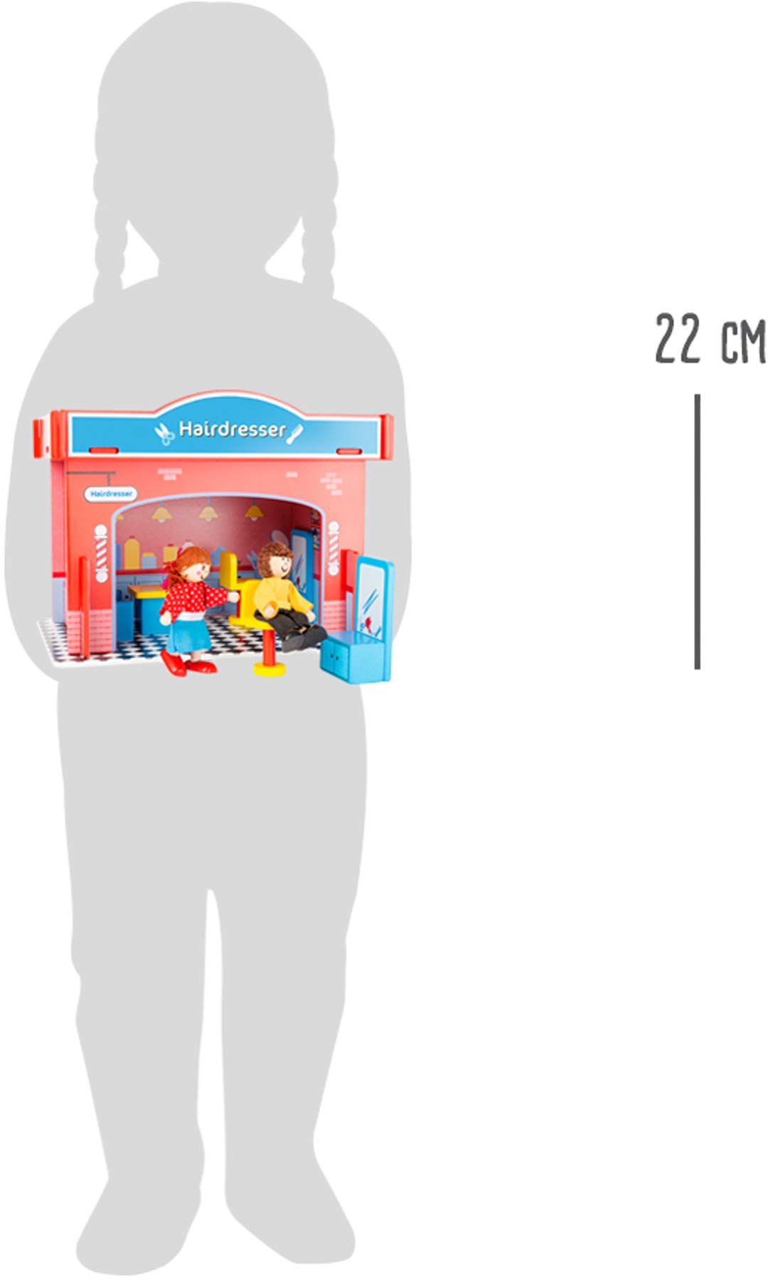 Small Foot 10856 Casa Parrucchiere Legno con Personaggi