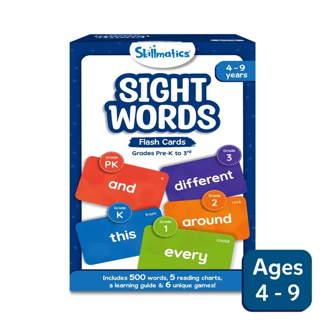 Skillmatics Sight Words flash card 500 parole 4-9 anni