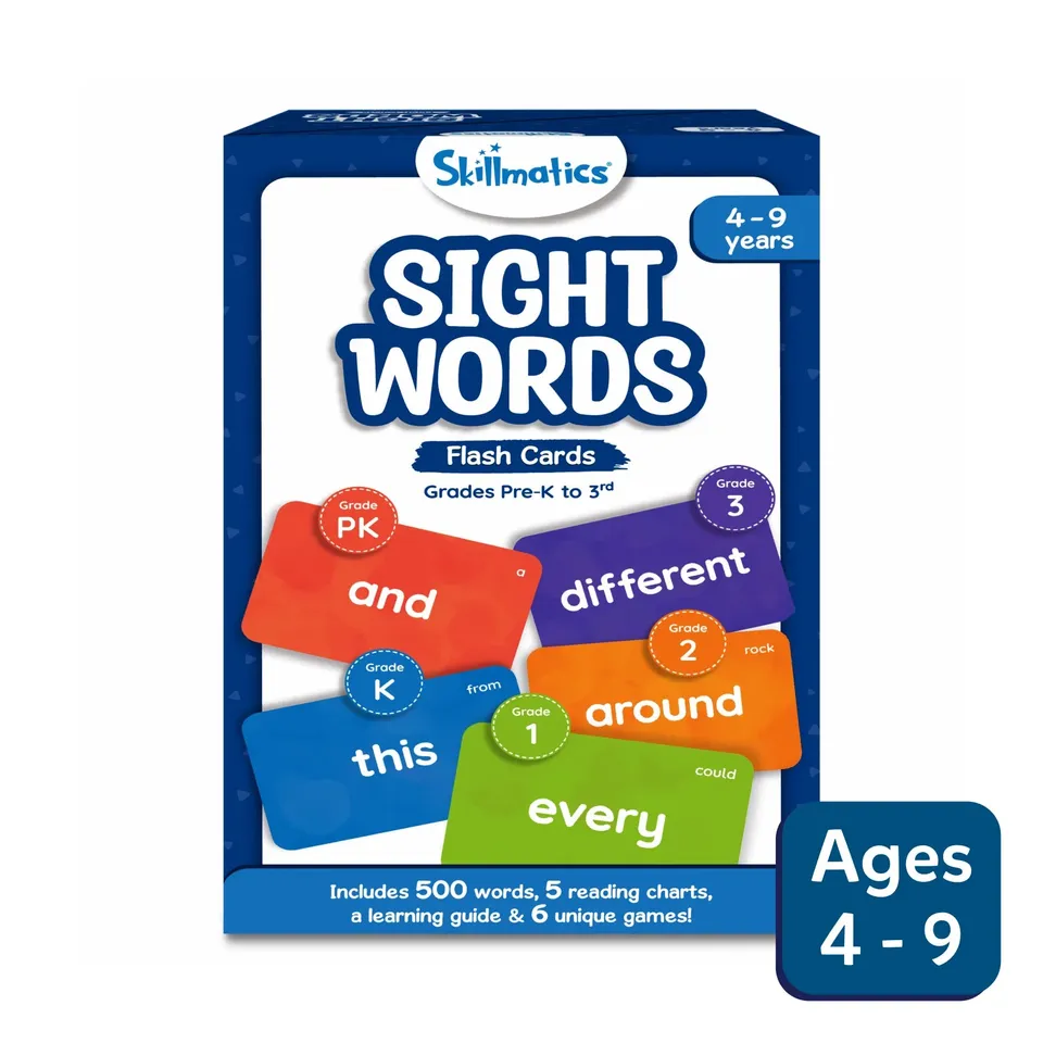 Skillmatics Sight Words flash card 500 parole 4-9 anni
