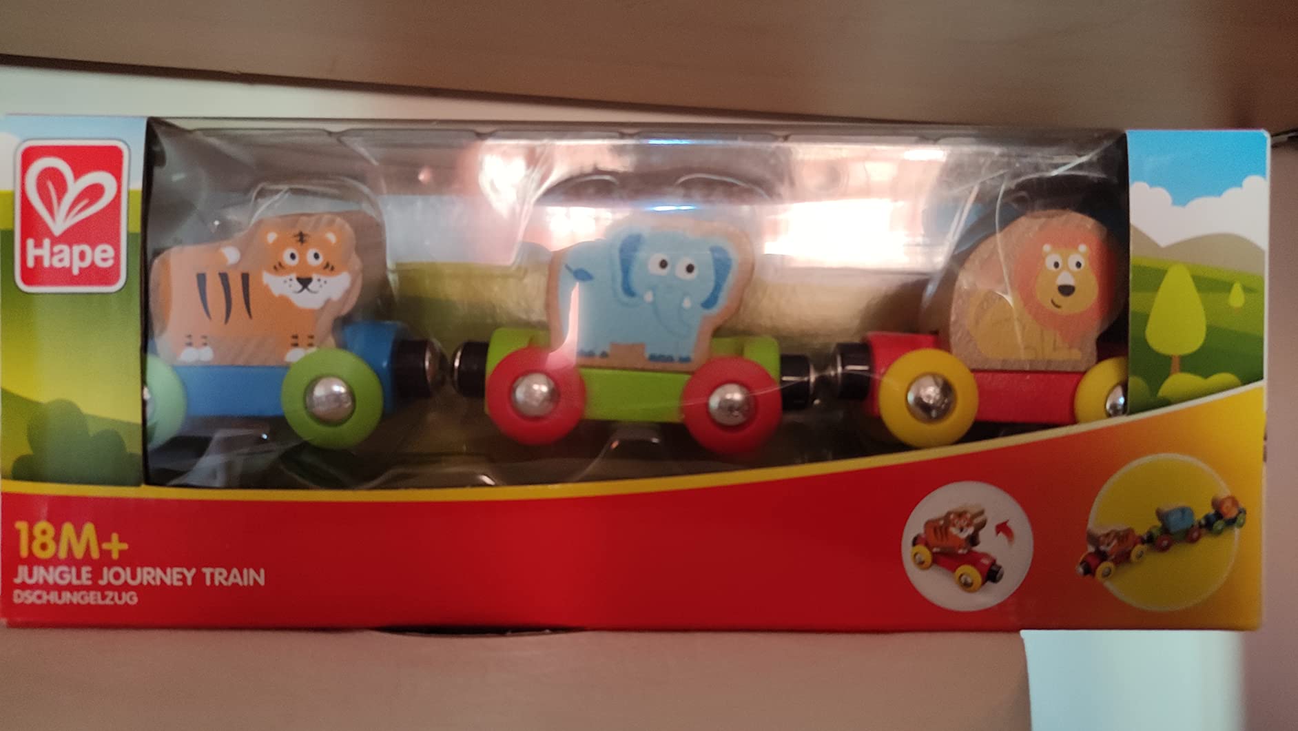 Hape Treno Viaggio Giungla trenino legno con animali