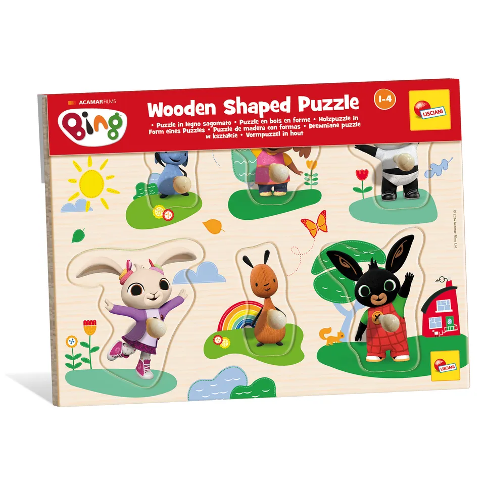 Lisciani Bing puzzle legno sagomato prescolare 6 soggetti