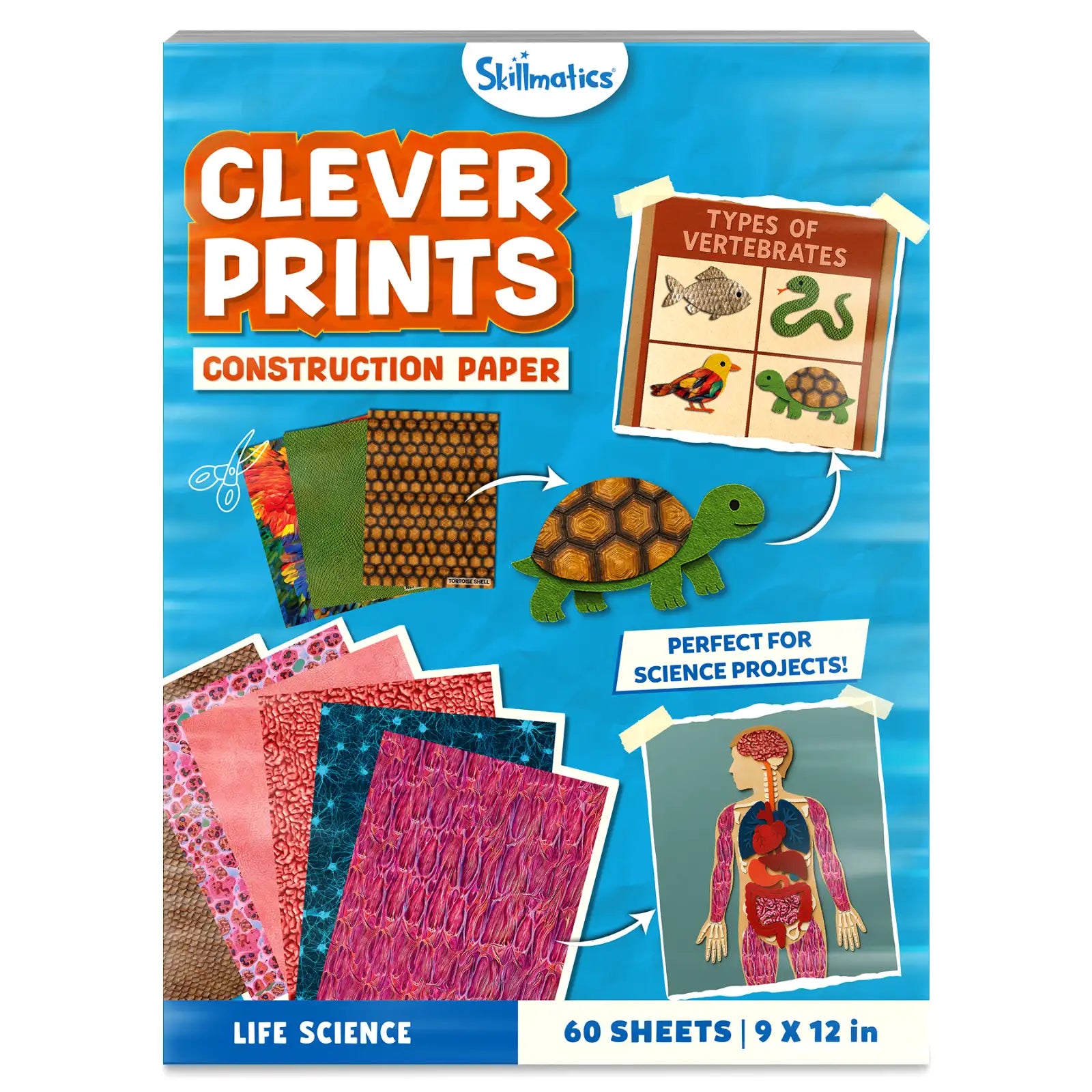 Skillmatics Clever Prints Life Science cartoncino 60 fogli scienze