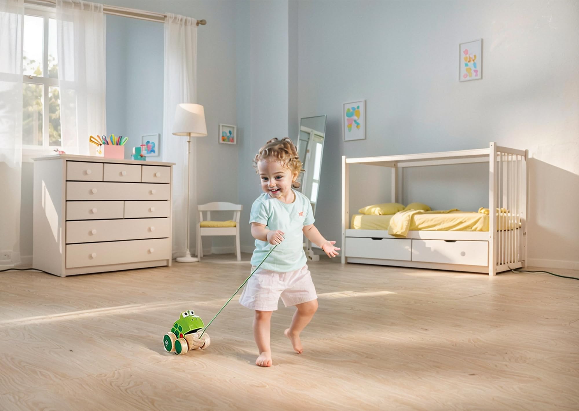 Hape Rana trainabile legno rana bocca apribile 12 mesi