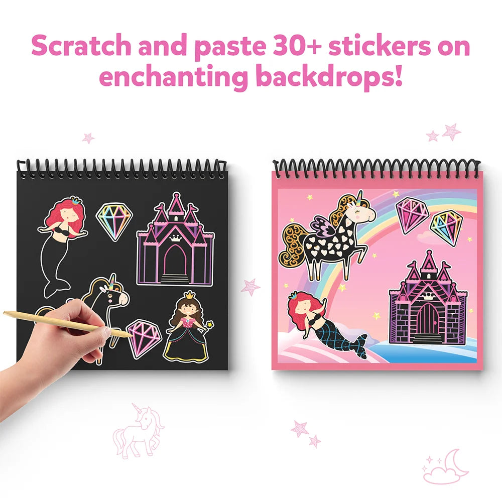 Skillmatics Magical Scratch Art Unicorns kit gratta 3-8 anni