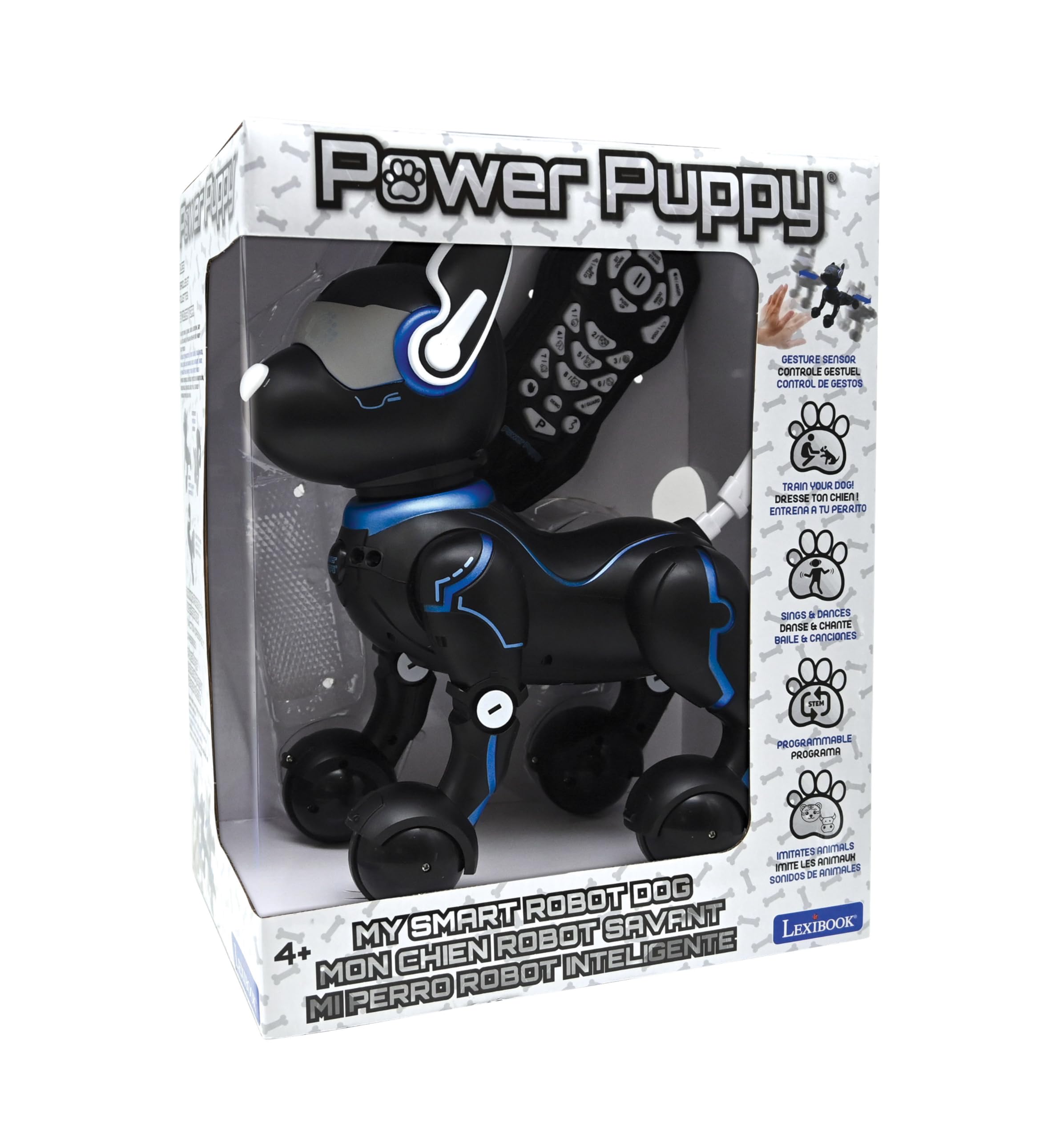 Lexibook DOG01BK Power Puppy robot cane nero