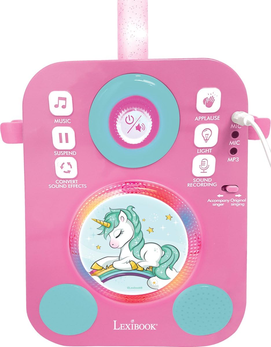 Lexibook Unicorno K140UNI altoparlante karaoke 2 microfoni