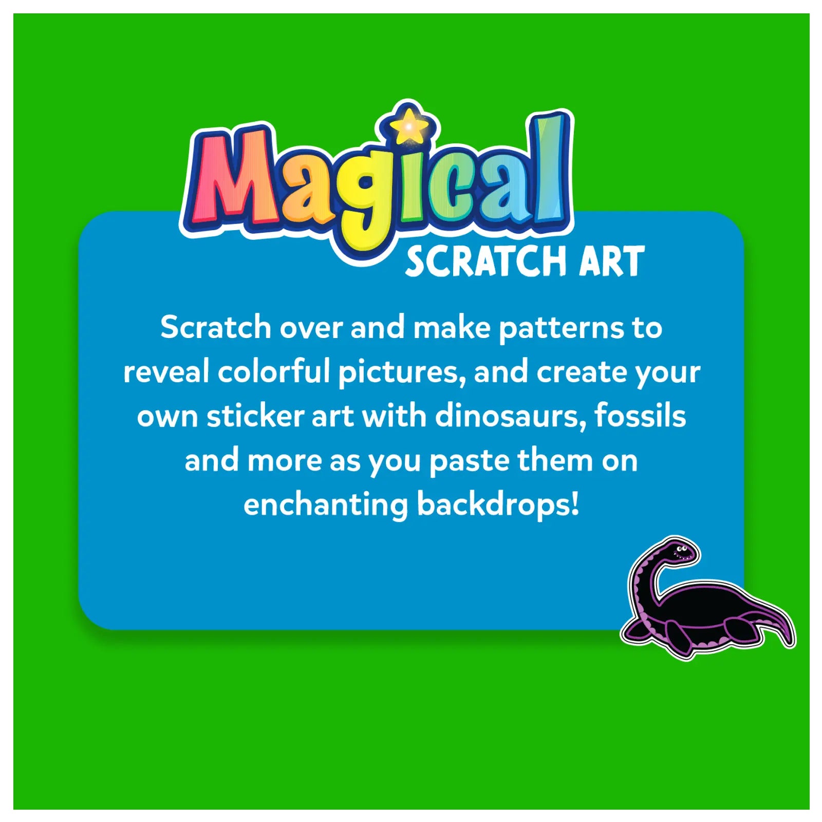 Skillmatics Scratch Art Dinosauri kit gratta e disegna 3-8 anni