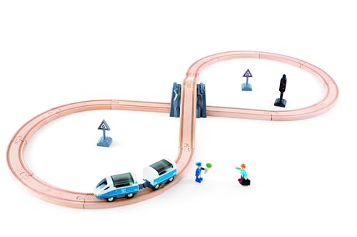 Hape Set Treno Passeggeri trenino legno pista a 8