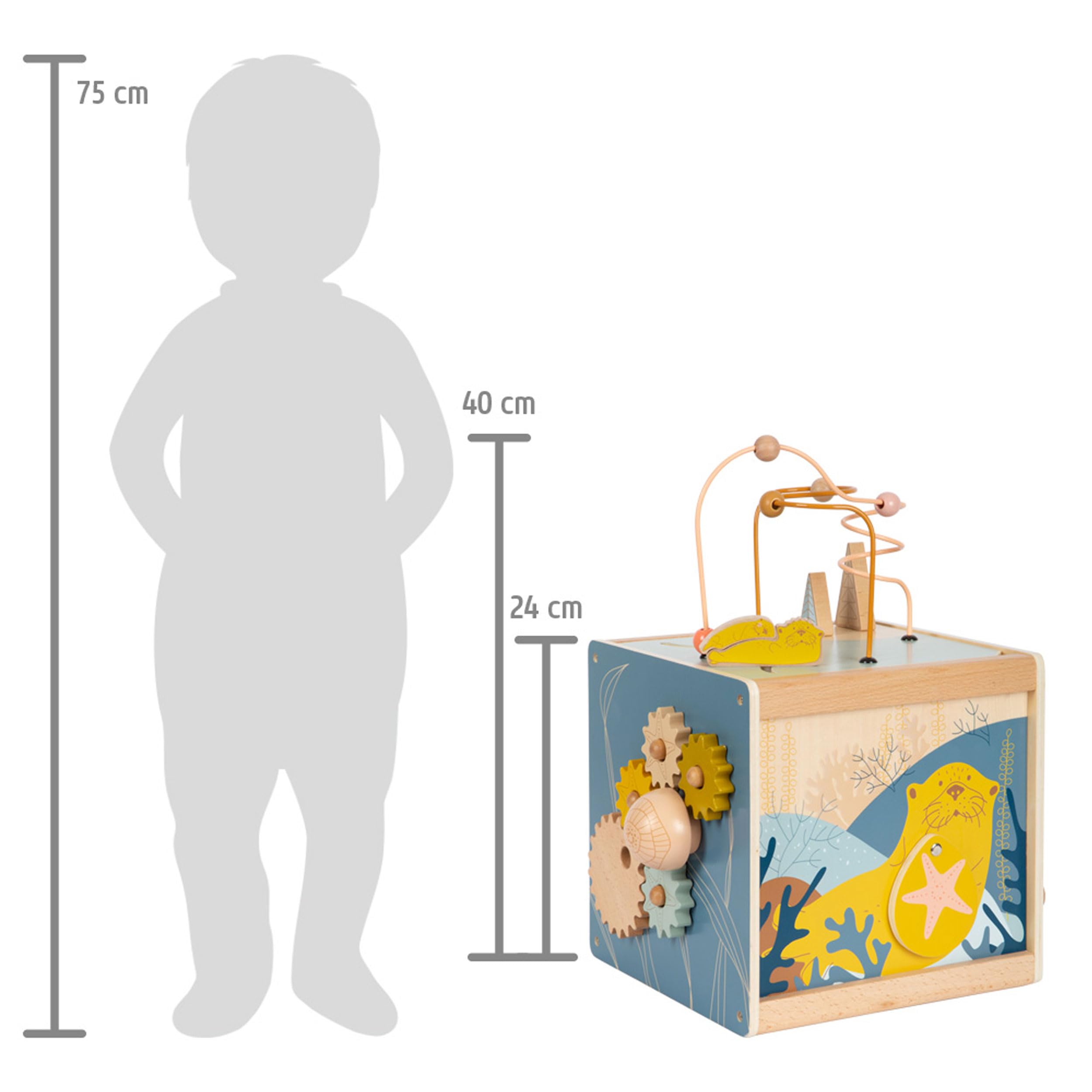 smallfoot Seaside 12393 cubo motricità legno Mare 12 mesi