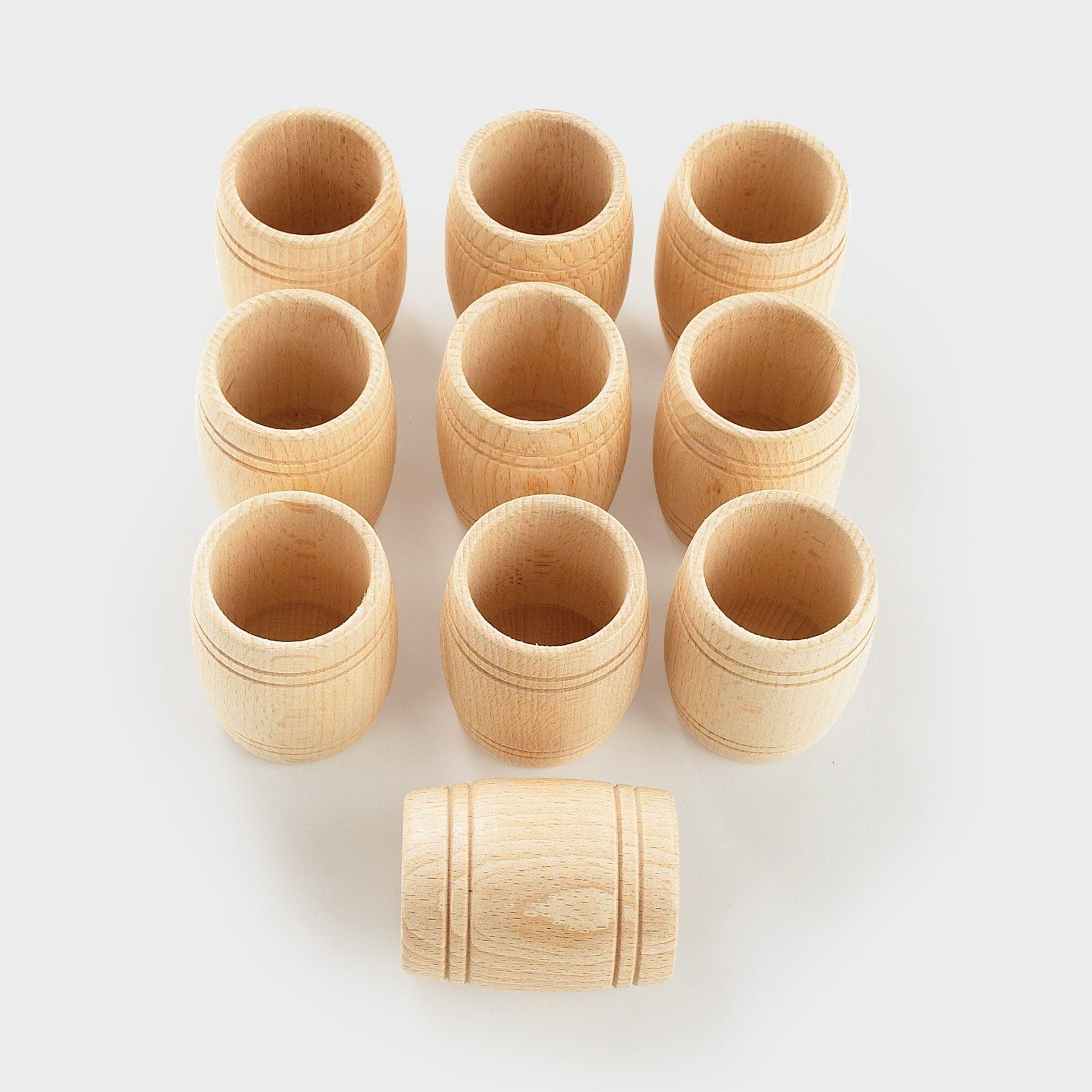 Tickit Barilotti legno naturale 10 pz gioco euristico
