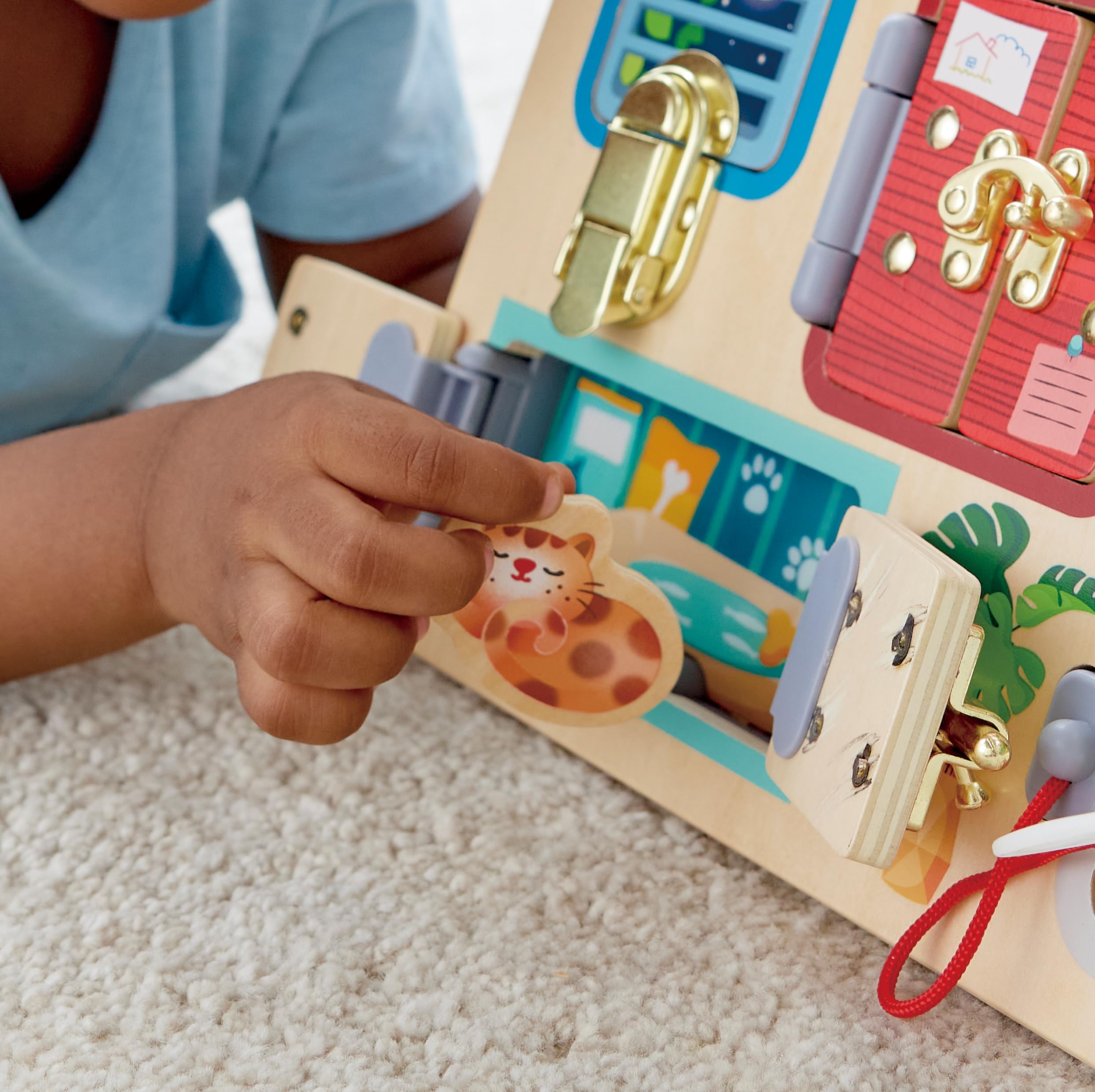 Hape Activity Board busy board in legno con serrature