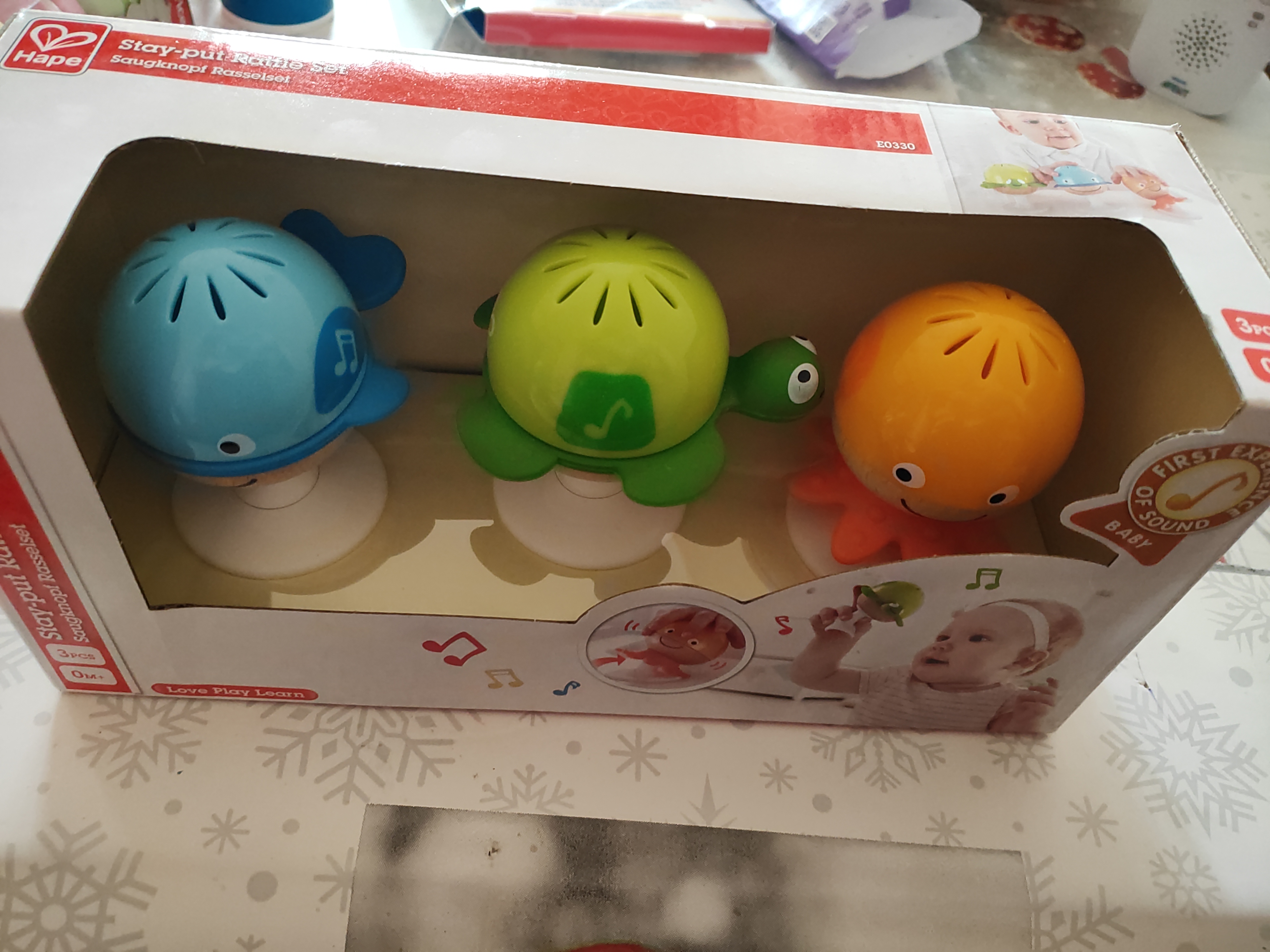 Hape Sempre in Piedi sonagli animali marini 3 pz con ventosa