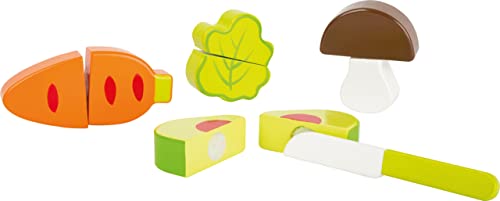smallfoot 10891 set verdure in legno 9 pezzi taglio