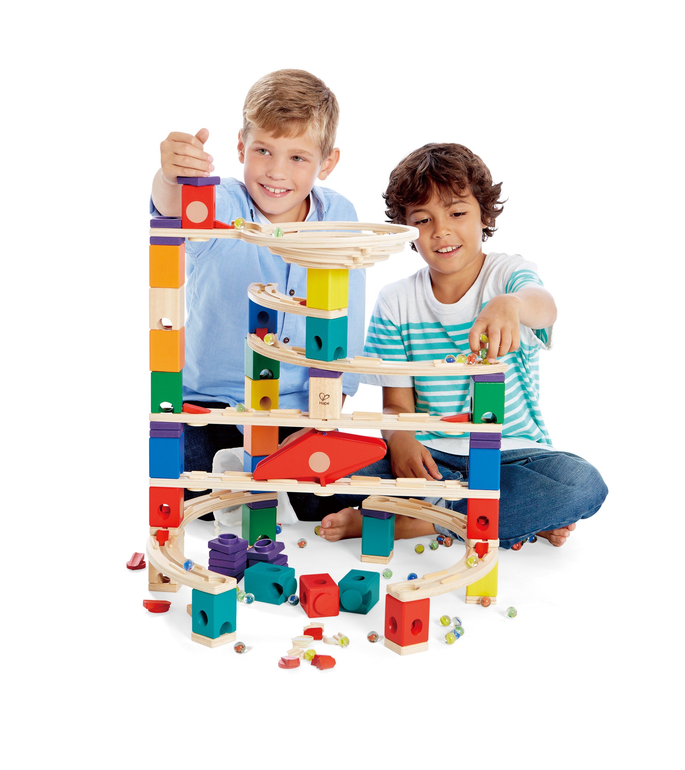 Hape Quadrilla Xcellerator pista biglie legno E6007