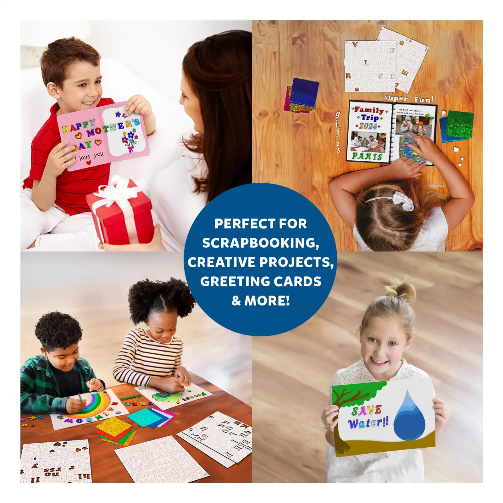Skillmatics Foil Fun Letter & Number Stickers kit foil da 5 anni