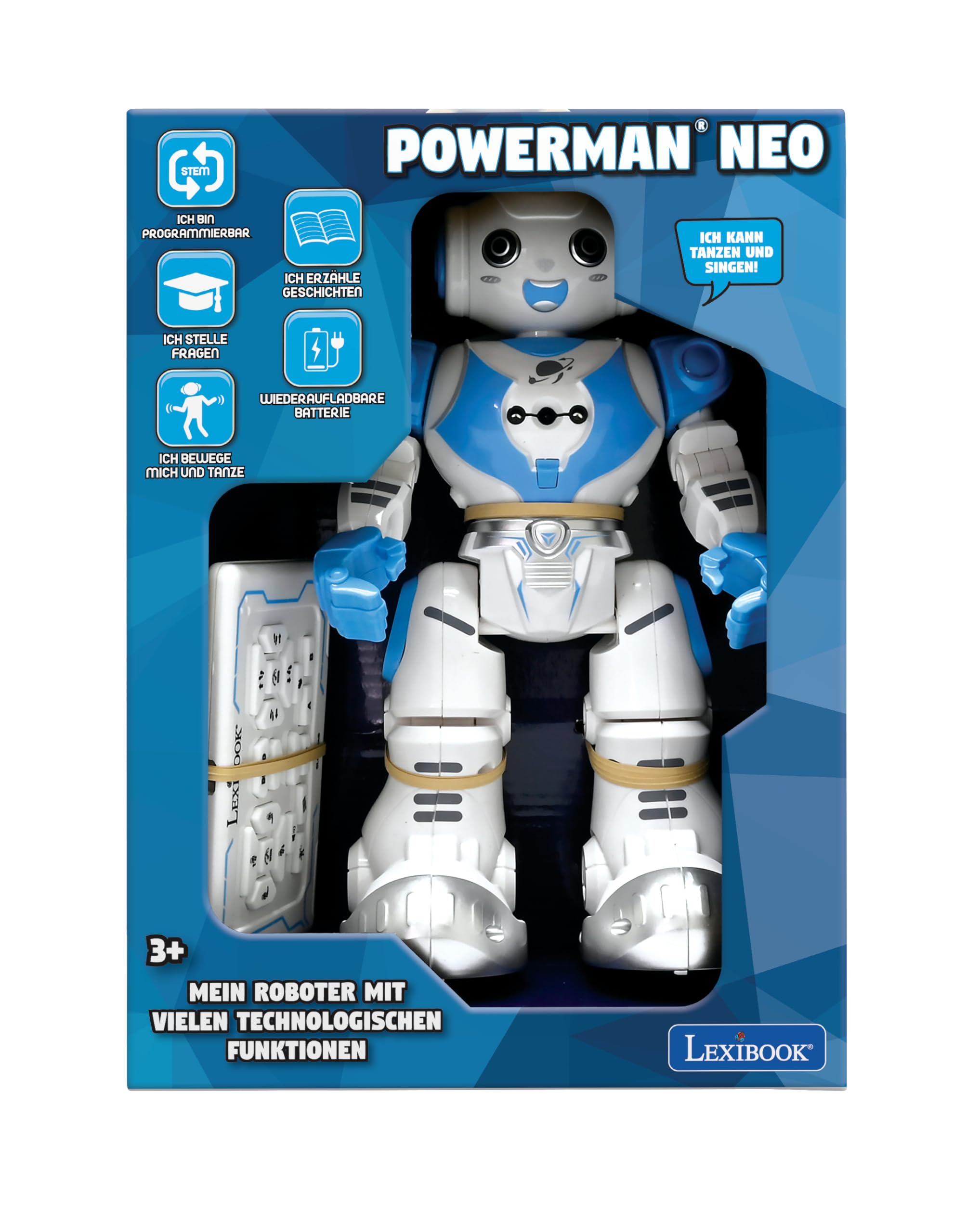 Lexibook Powerman Neo ROB18DE robot telecomando danza
